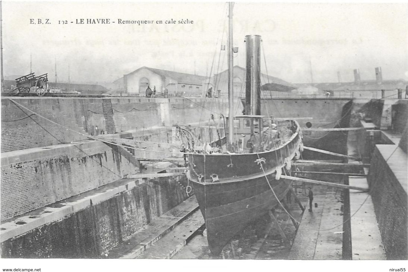 Seine Maritime LE HAVRE Remorqueur En Cale Sèche Beau Plan Bateau ...MC - Hafen