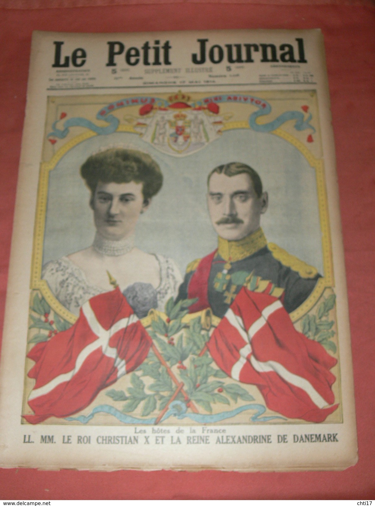 LE PETIT JOURNAL ILLUSTRE/  17 MAI  1914/ NUMERO 1225  / THEME " DANEMARK MARIAGE DU ROI " Et " MAROC GOURAUD" - Le Petit Journal