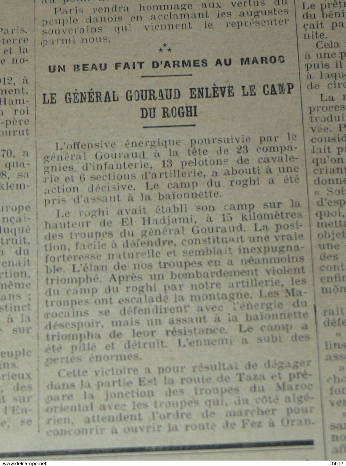 LE PETIT JOURNAL ILLUSTRE/  17 MAI  1914/ NUMERO 1225  / THEME " DANEMARK MARIAGE DU ROI " Et " MAROC GOURAUD" - Le Petit Journal