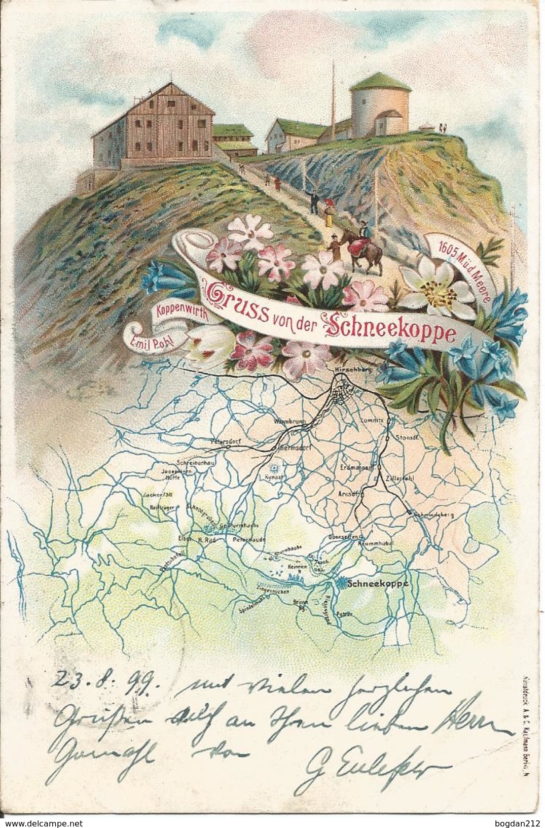 1899 - SNEZKA, Schneekoppe, Gute Zustand, 2 Scan - Tsjechië