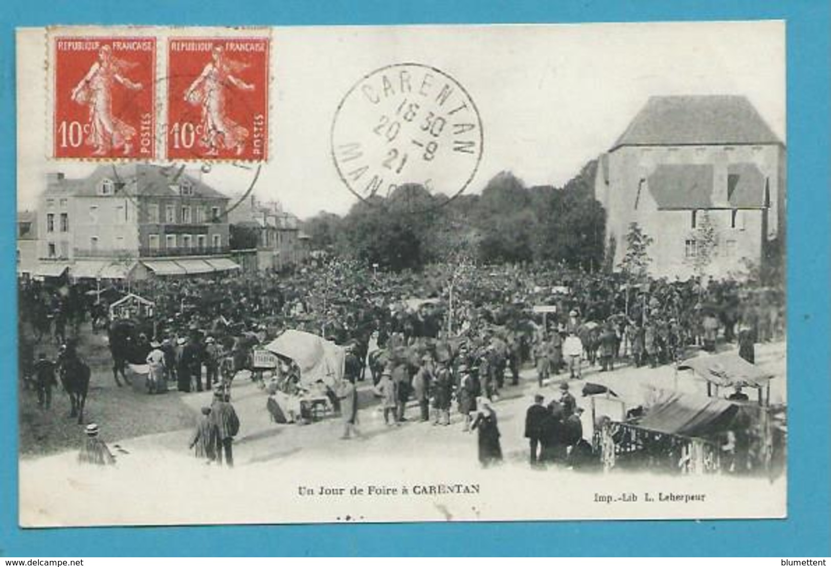 CPA - Métier Maquignon - Marché Aux Bestiaux Jour De Foire CARENTAN 50 - Carentan