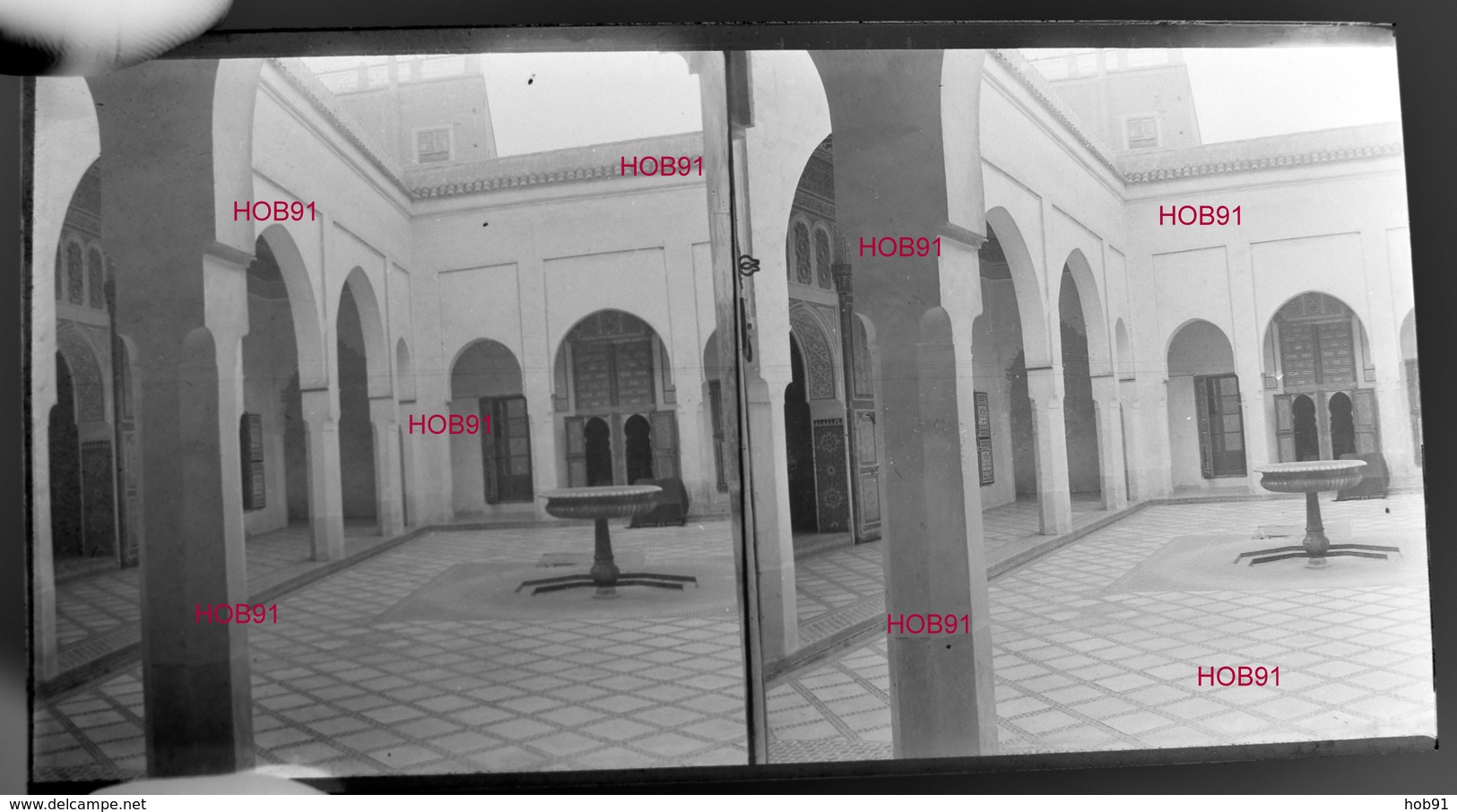 Cinq Plaques Stereo Neg 7x13, Maroc : Remparts De Taroudant (x2) + Divers (x3), Début 19e  (B513-2, Mar6) - Landwirtschaft