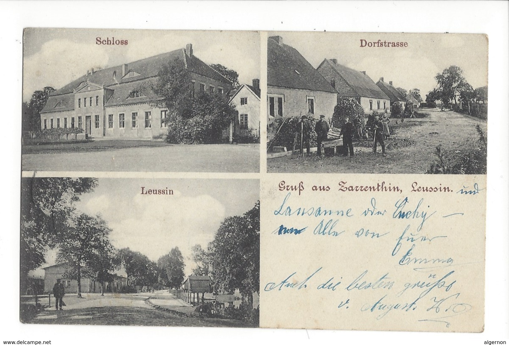 16428 - Gruss Aus Zarrenthin Leussin Dorfstrasse - Pommern