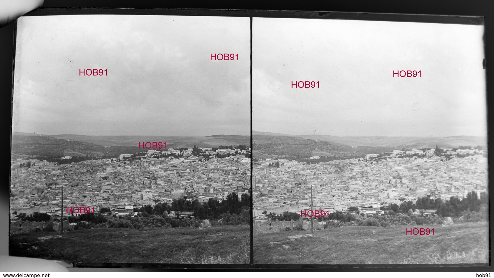 Quatre Plaques Stereo Neg 7x13, Maroc : Vue De Fez + Enfants Sur Bateau + Divers, Début 19e  (B513-2, Mar8) - Landwirtschaft