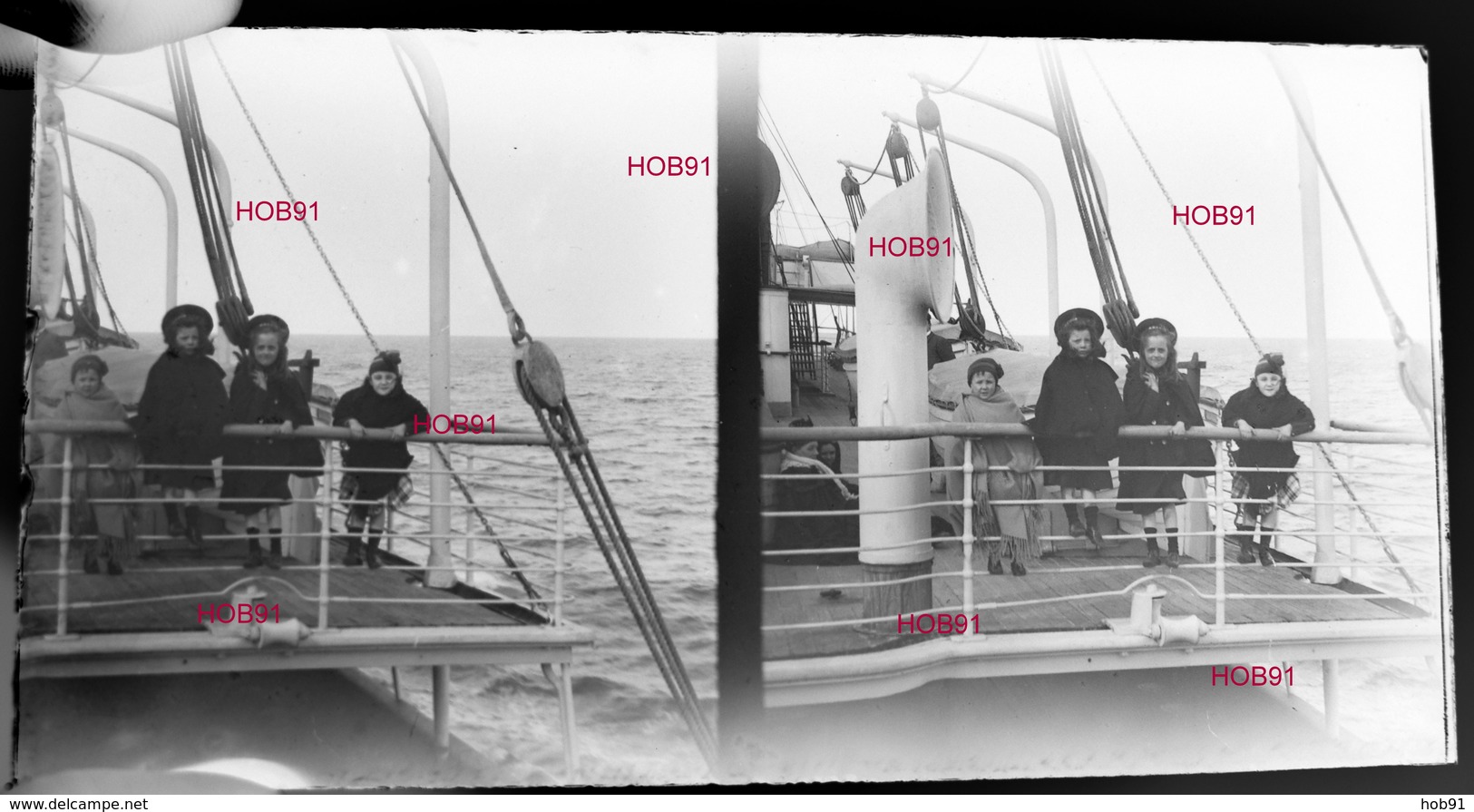 Quatre Plaques Stereo Neg 7x13, Maroc : Vue De Fez + Enfants Sur Bateau + Divers, Début 19e  (B513-2, Mar8) - Agricultura