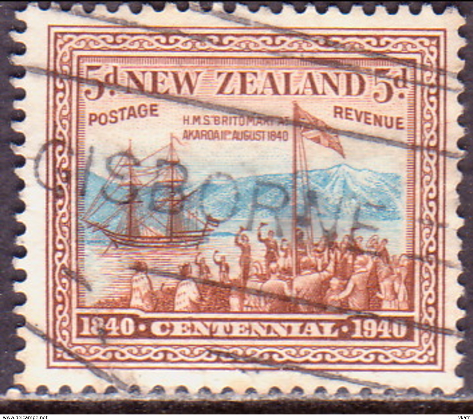 NEW ZEALAND 1940 SG 620 5d Used British Sovereignty - Used Stamps