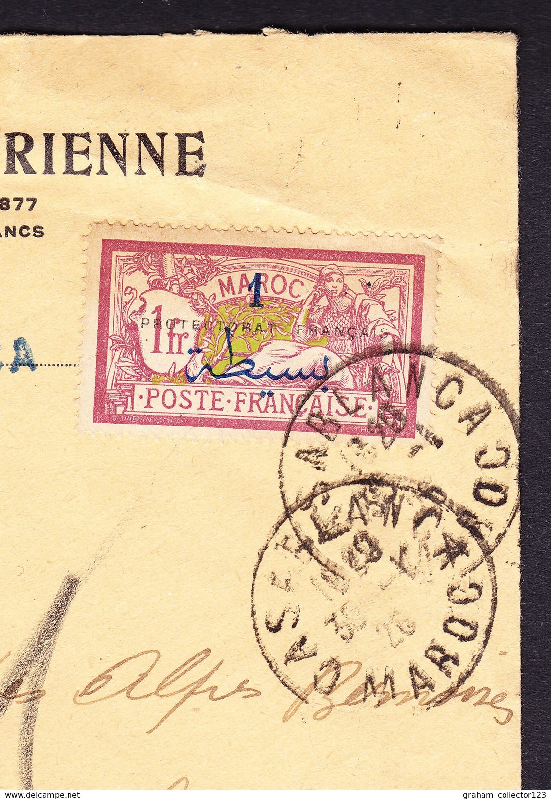 1926 Poste Francaise Maroc French Morocco Stamp On Cover Casablanca To Switzerland Displaying 2 Swiss Postage Due Lettre - Briefe U. Dokumente