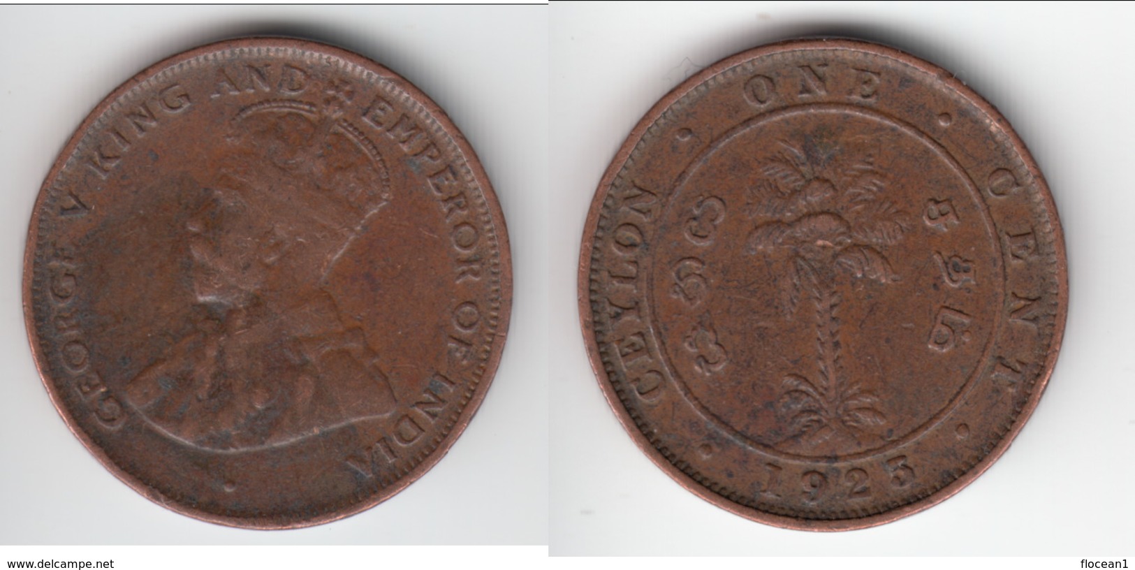 **** CEYLON - SRI-LANKA - 1 CENT 1925 GEORGE V **** EN ACHAT IMMEDIAT !!! - Sri Lanka