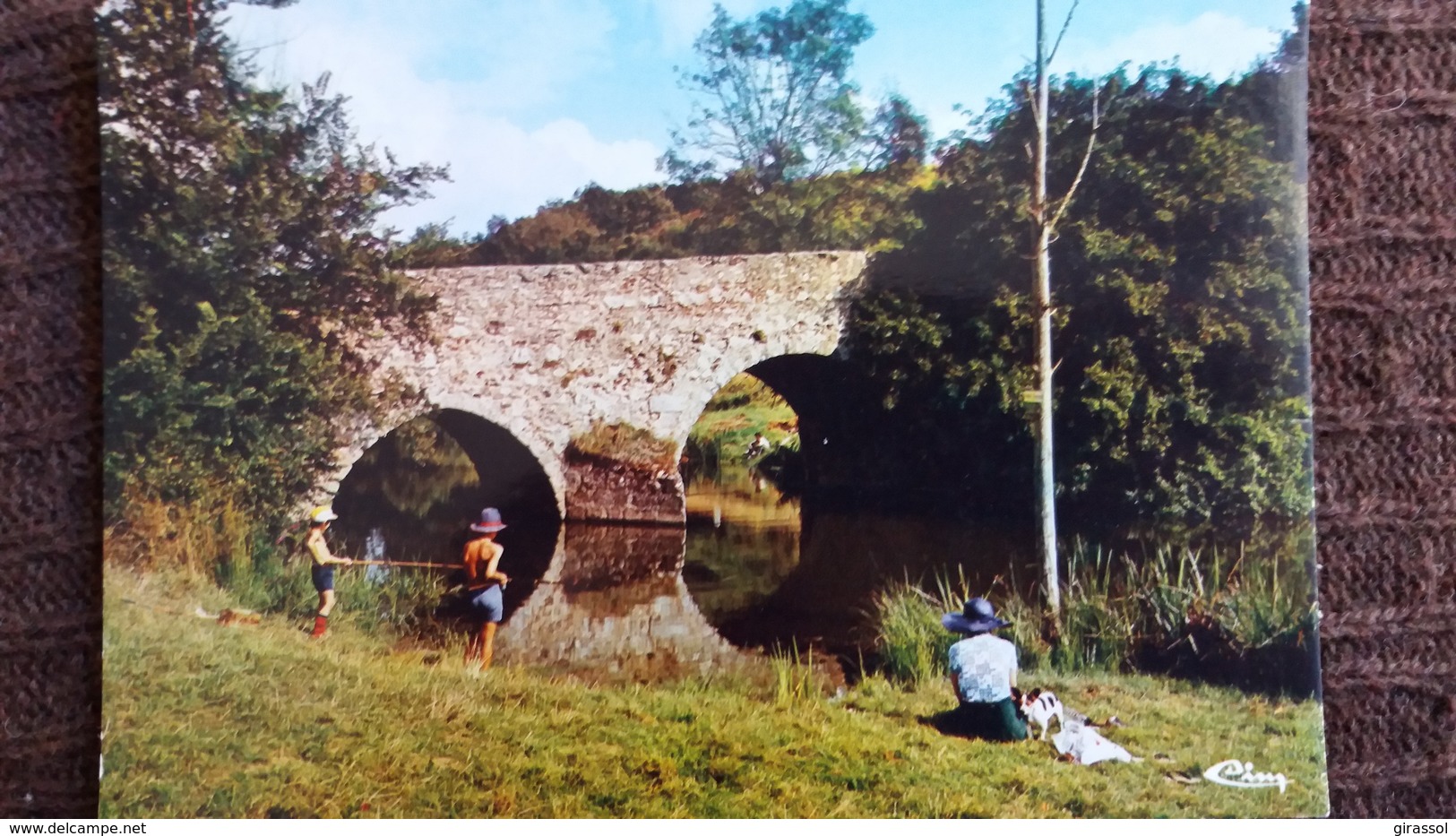 CPSM ARGENTON CHATEAU 79 PONT ROMAIN SUR L OUERE AU LAC D HAUTIBUS PECHEURS ED CIM - Argenton Chateau