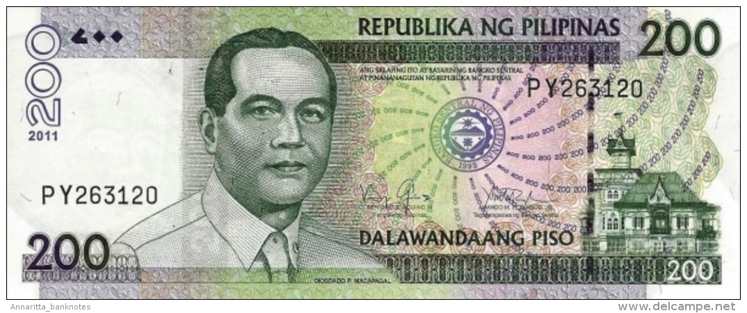 PHILIPPINES 200 PISO (PESOS) 2011 P-195c UNC [PH1047c] - Philippines