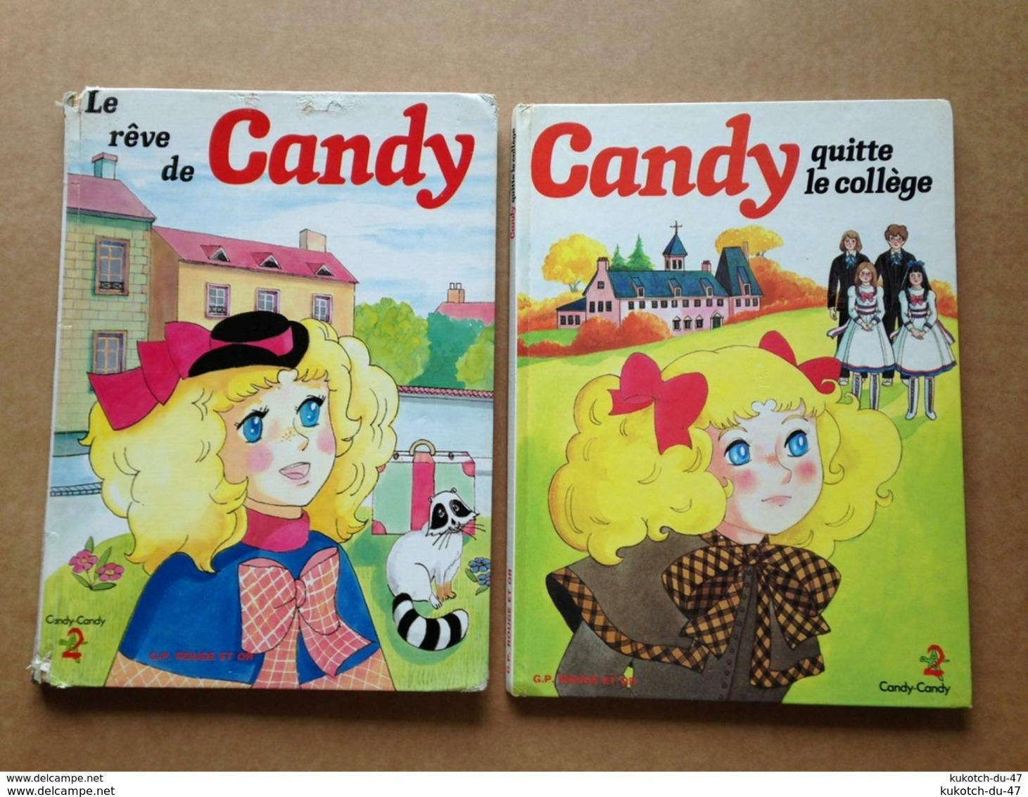 Album Jeunesse - Candy (Lot De 2 Livres) - Années 80 - Bibliothèque Rouge Et Or