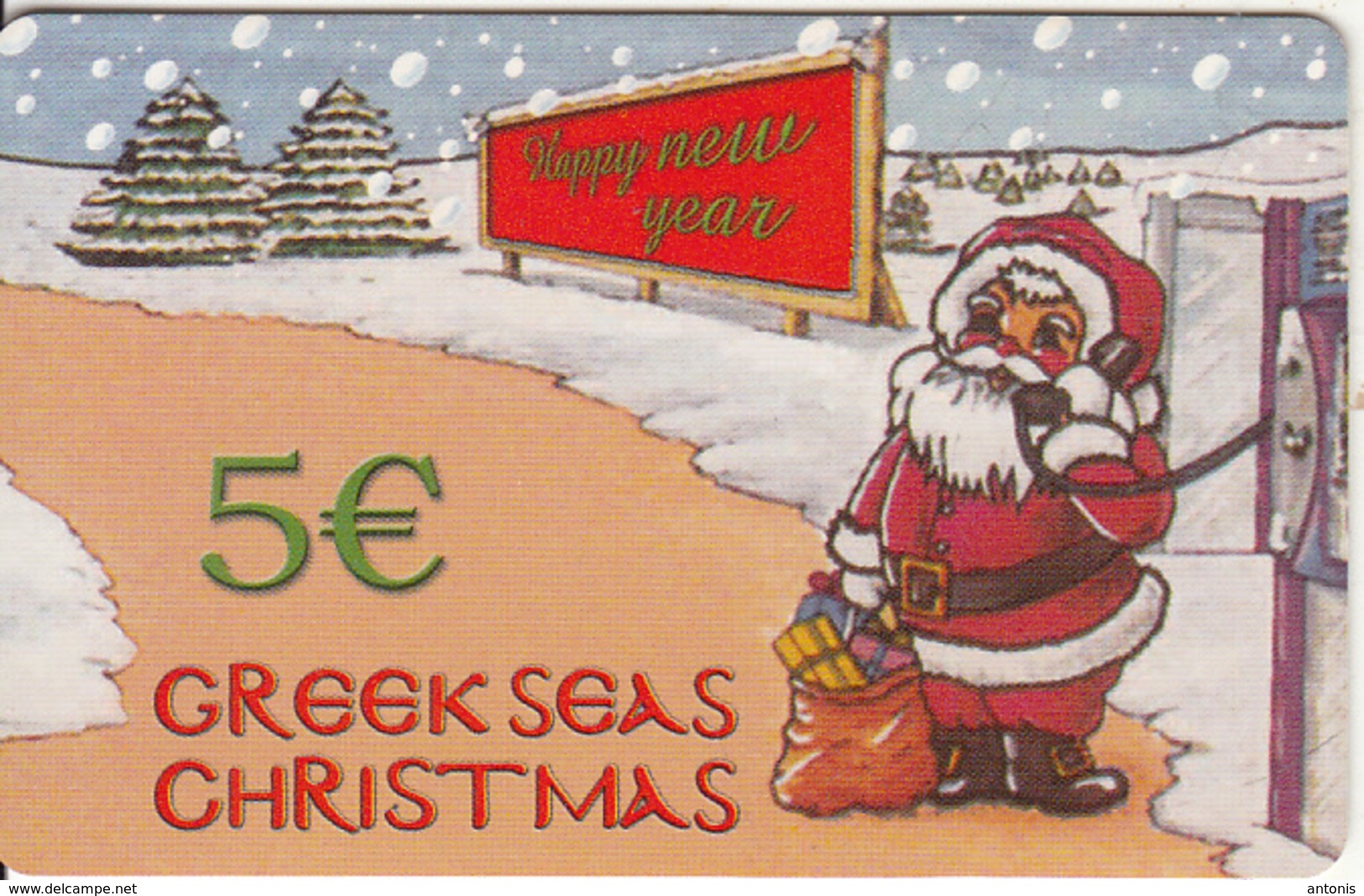 GREECE - Greek Seas Christmas, Amimex Prepaid Card 5 Euro, Sample - Greece