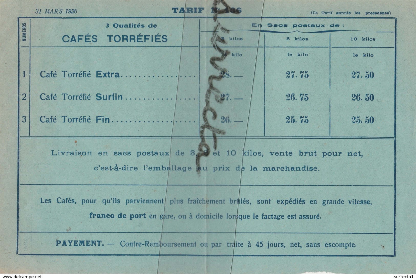 Tarif N° 136 Du 31 Mars 1926 / Huilerie Savonnerie G. Francis / Huile D'olive / 13 Salon De Provence BDR - Otros & Sin Clasificación