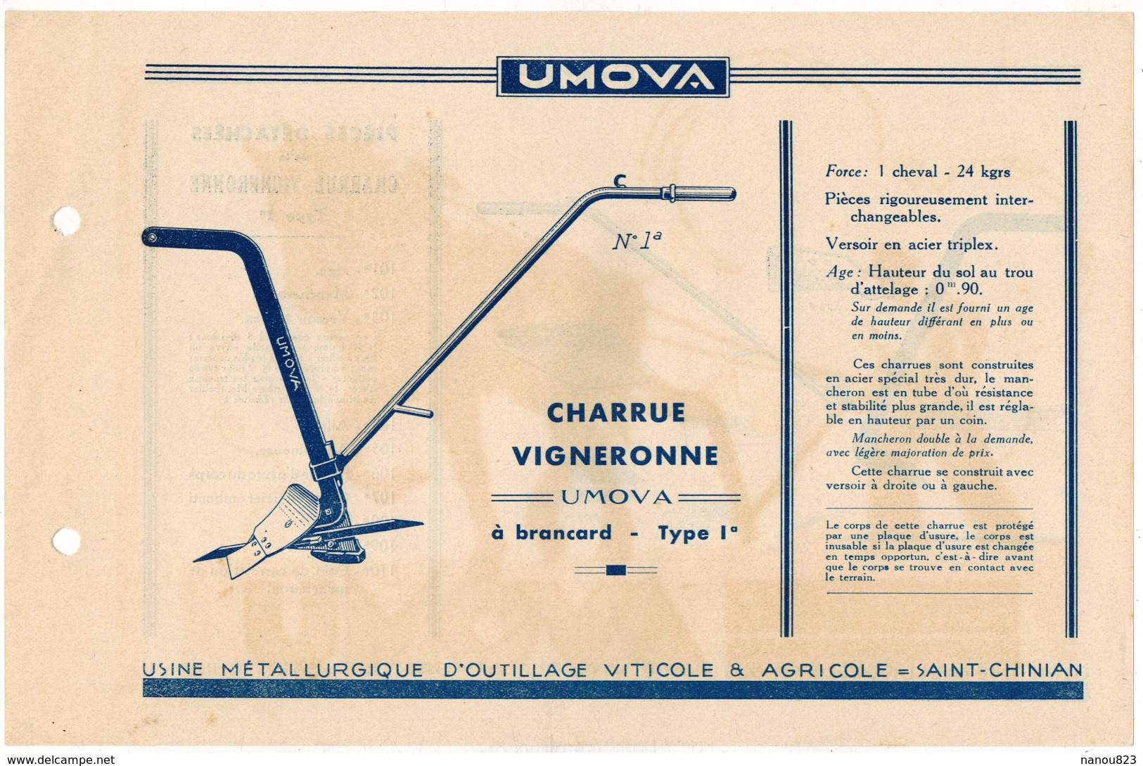 LIVRET VITICULTURE Oenologie Illustré OULIE Usine UMOVA St CHINIAN Outillage Viticole Agricole Pressoir Charrues - Autres & Non Classés