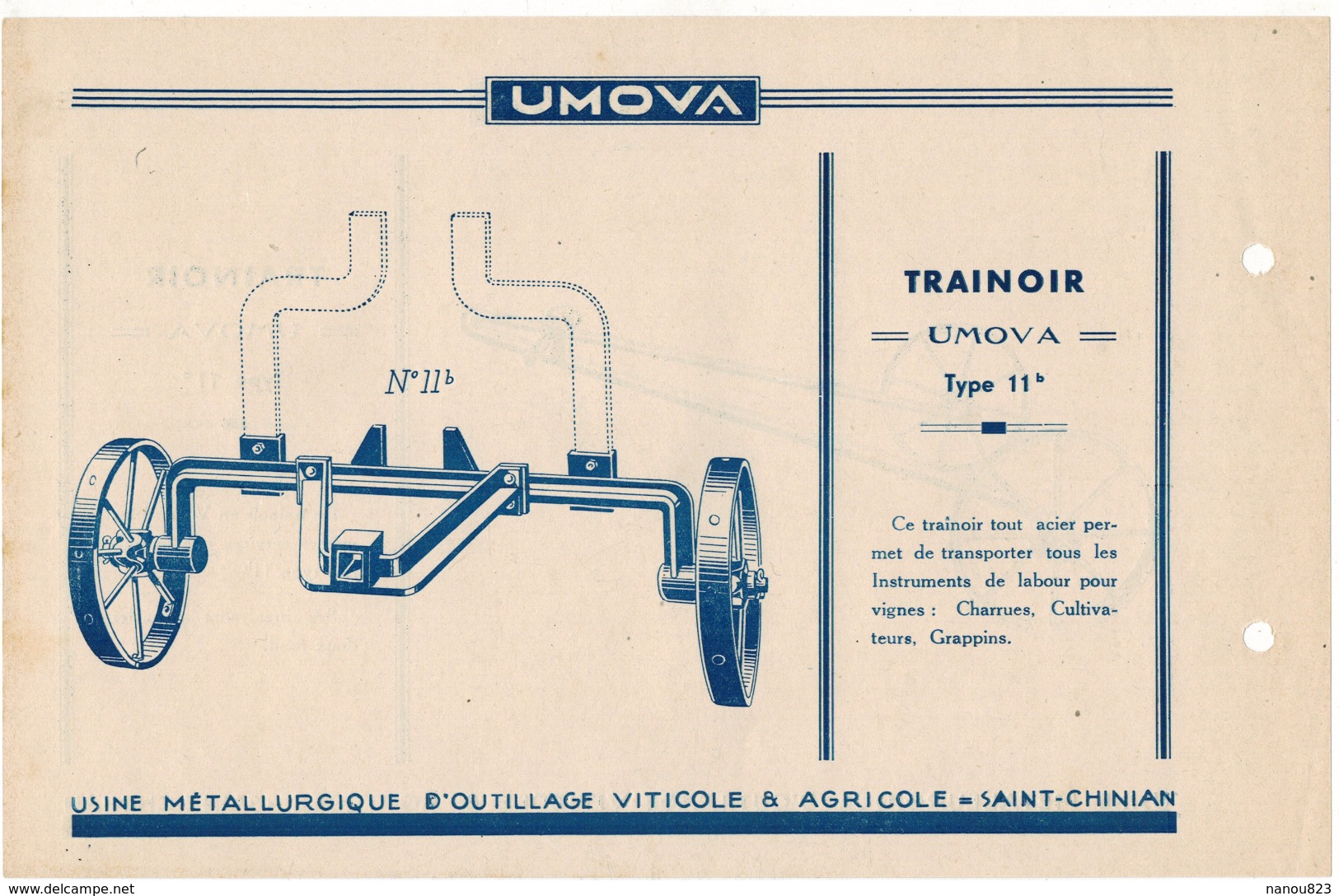 LIVRET VITICULTURE Oenologie Illustré OULIE Usine UMOVA St CHINIAN Outillage Viticole Agricole Pressoir Charrues