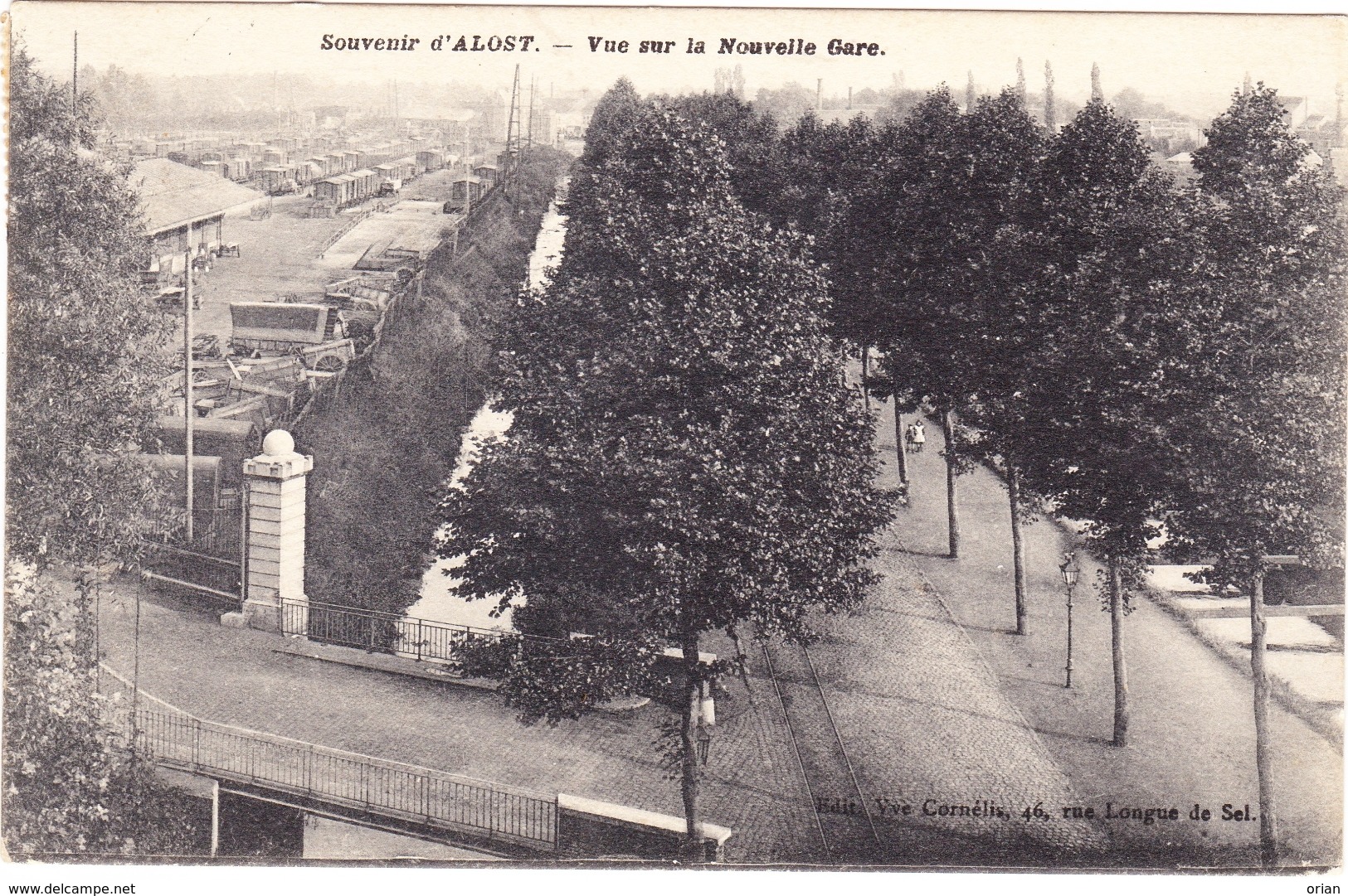 AALST ALOST 1911 Souvenir Zicht Op Het Nieuwe Station / Nouvelle Gare - Uitg. Weduwe Cornelis - Aalst