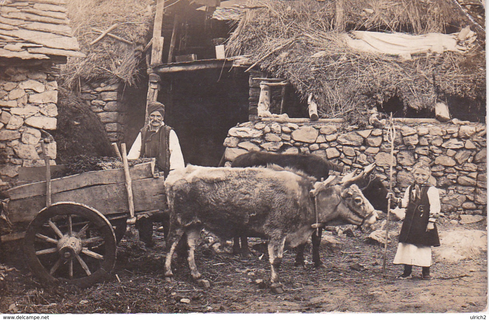 CPA Frankreich - Bauer Und Mädchen Mit Ochsengespann - 1918 (27921) - Europe