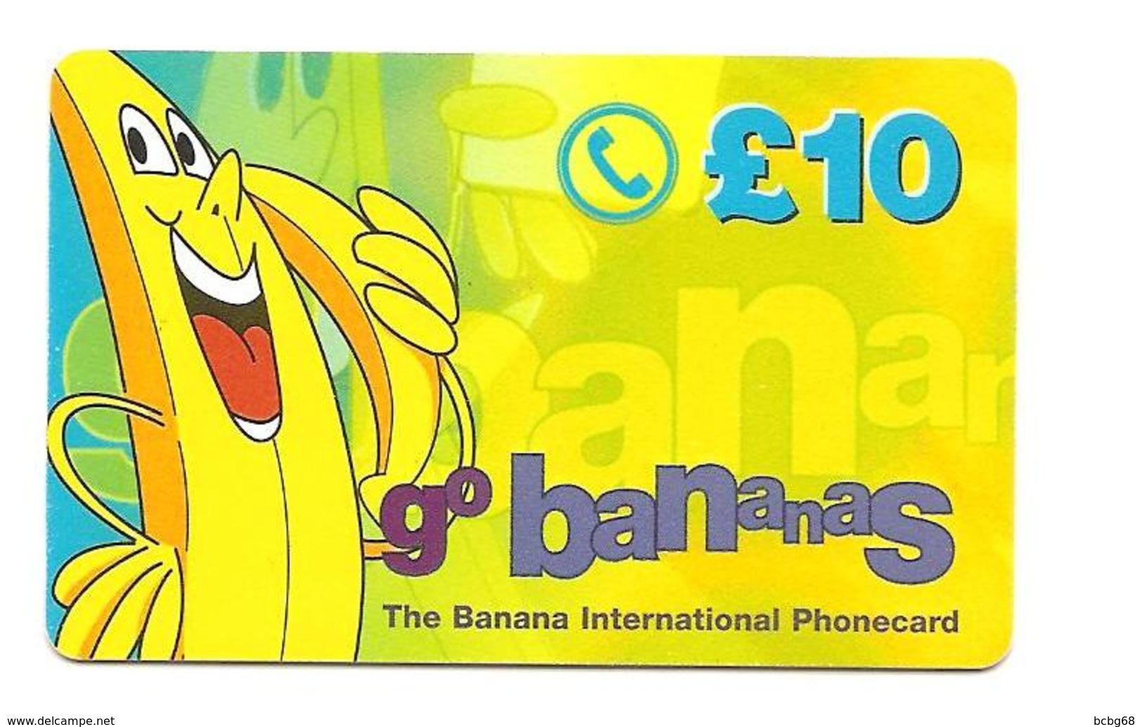 UK Interoute Ireland Banana Intl Phonecard GO BANANAS - USED / NO AIRTIME - Other & Unclassified