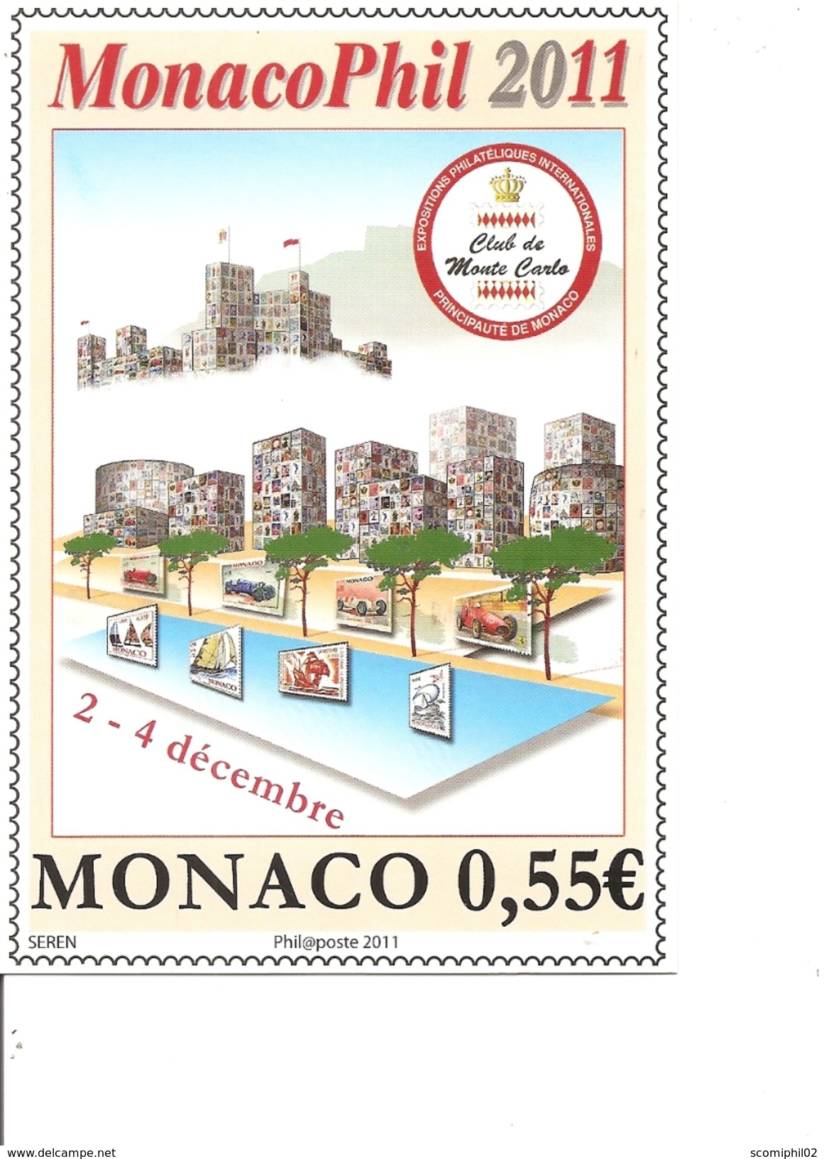 Monaco ( Carte Postale De 2011 De MonteCarlo Vers La Belgique  à Voir) - Storia Postale