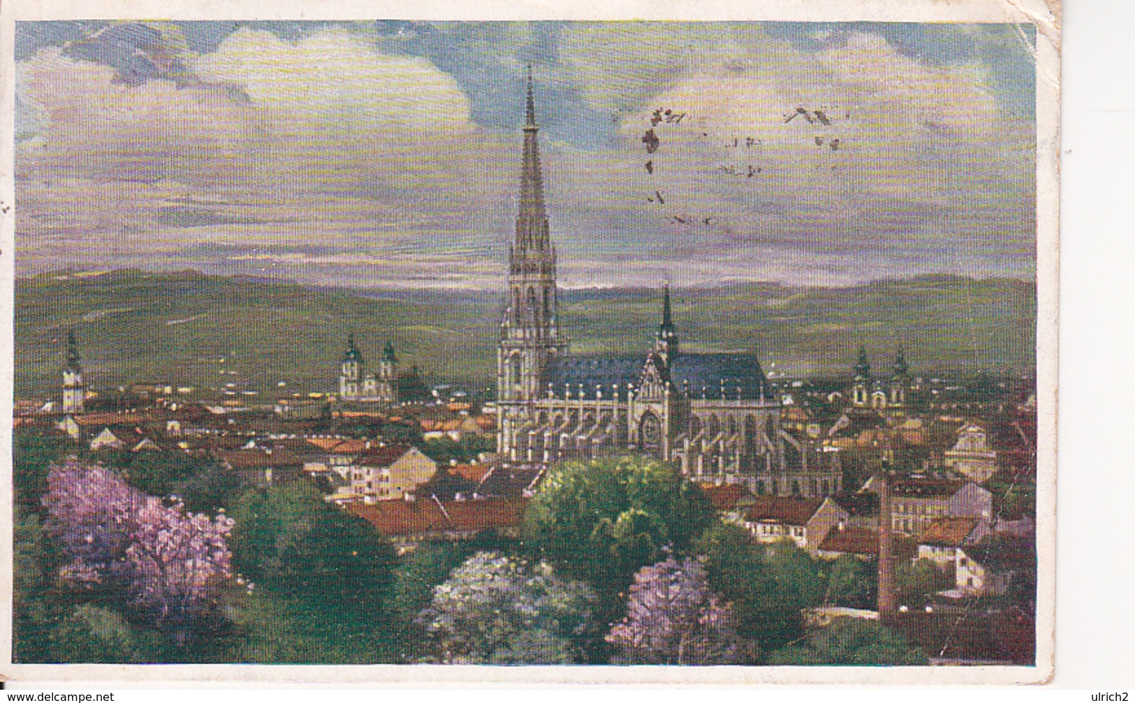 AK Linz -Panorama - Künstlerkarte - 1916 (27929) - Linz