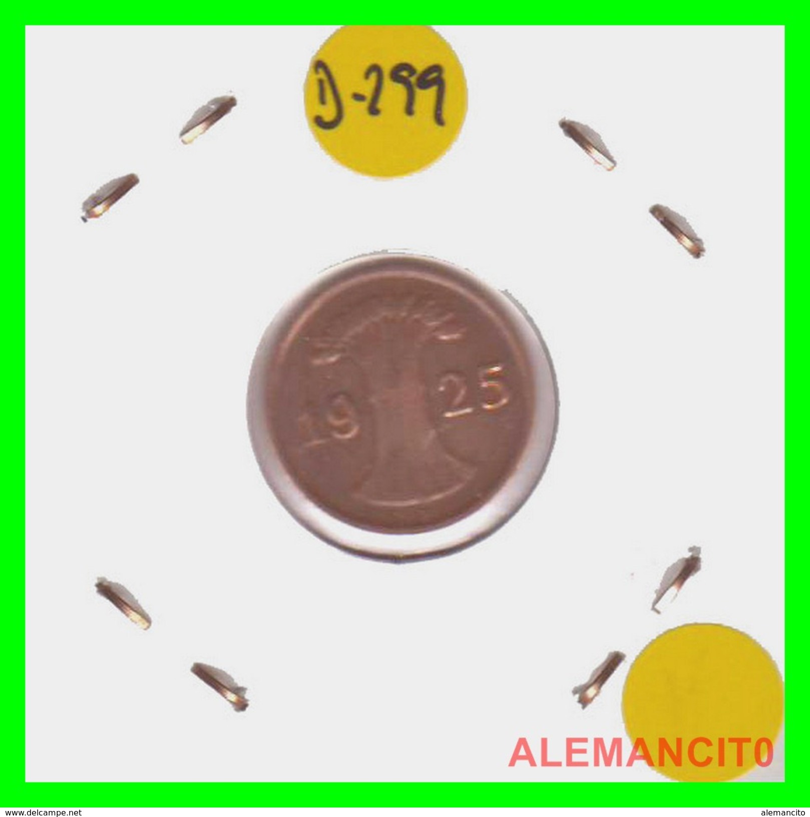 GERMANY, DEUTSCHES.REICH  1924-1936  REICHSPFENNIG  AÑO 1925-F  Bronze - 1 Rentenpfennig & 1 Reichspfennig