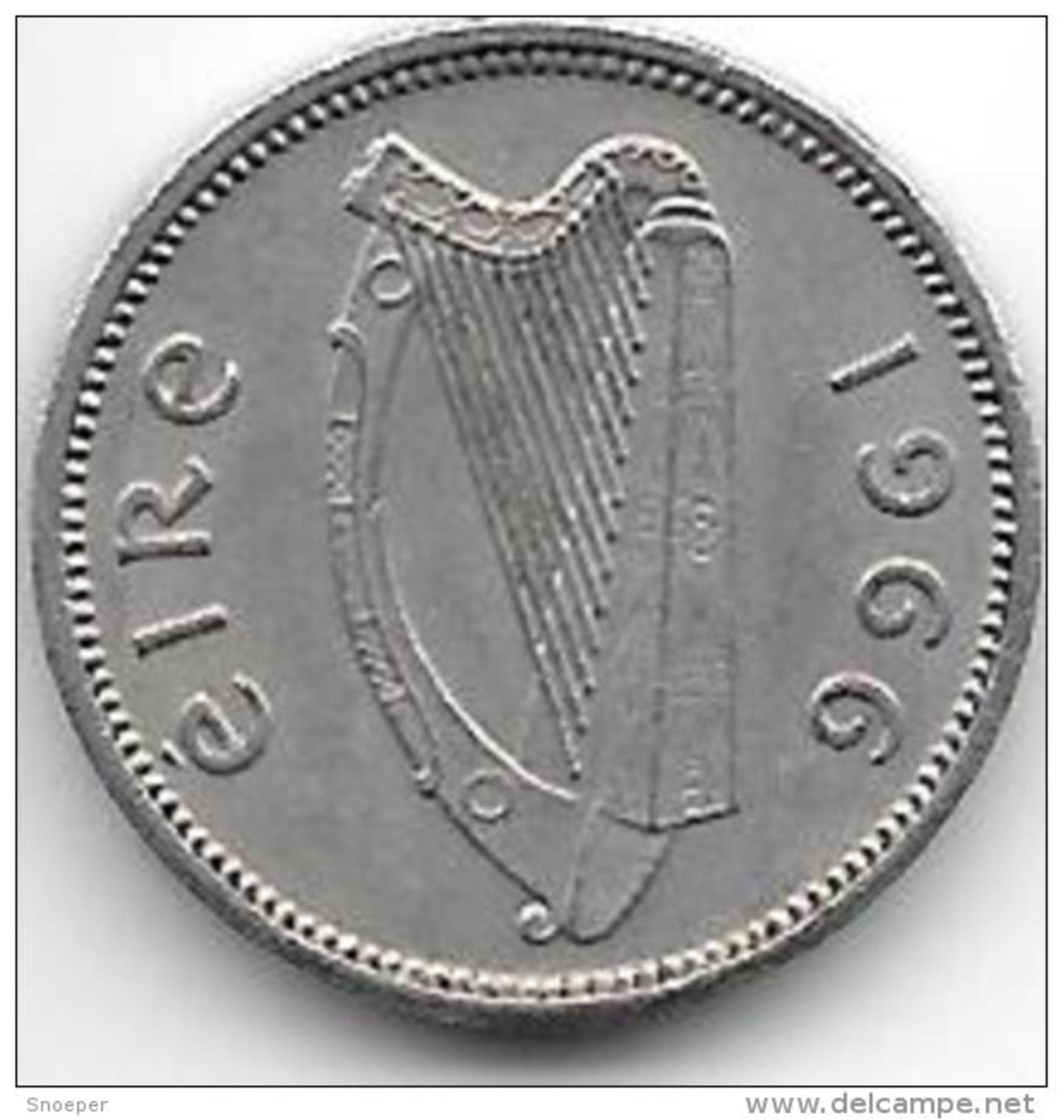 Ireland  3 Pence   1965  Km 12a    Xf - Irlande