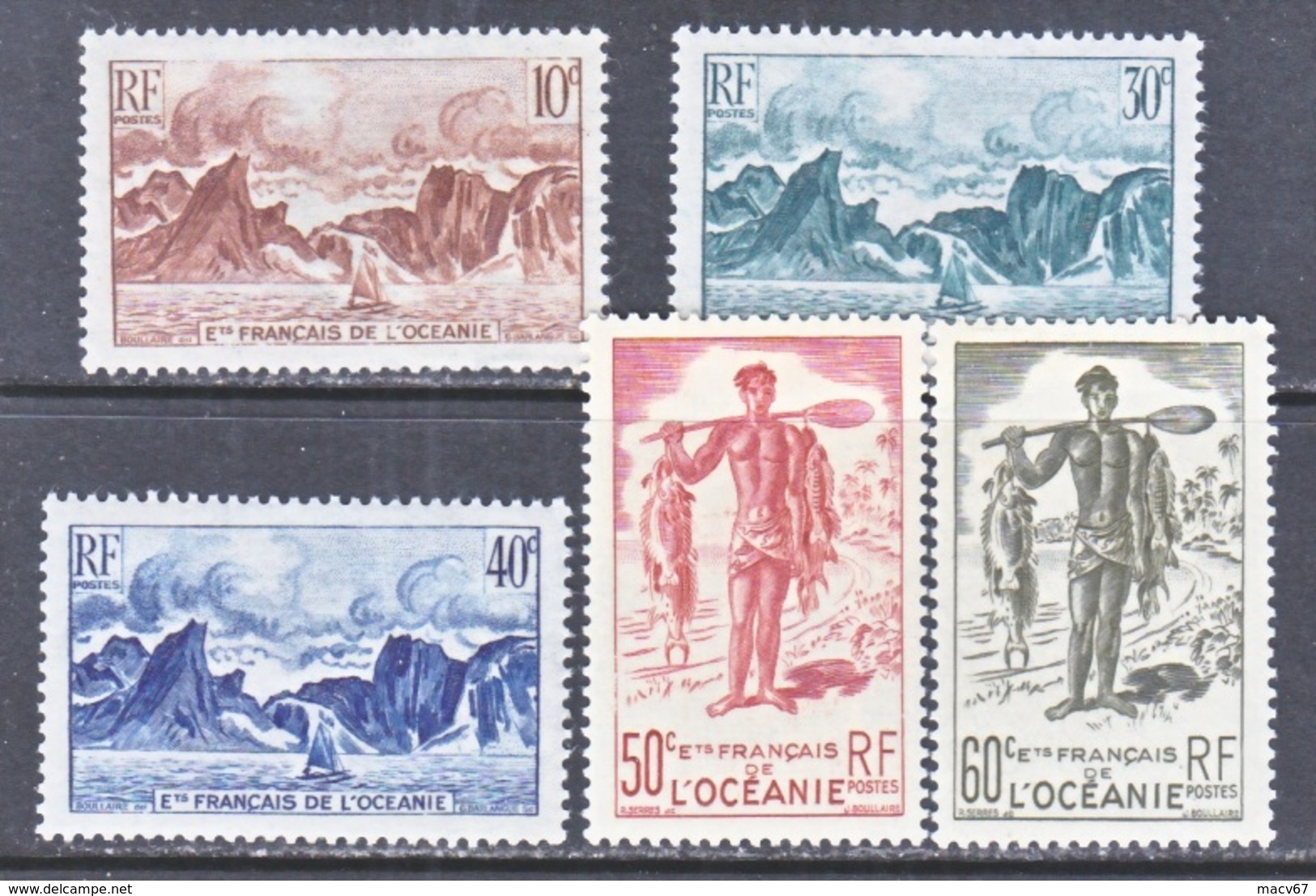 FRENCH  OCEANIA  160-64   * - Unused Stamps