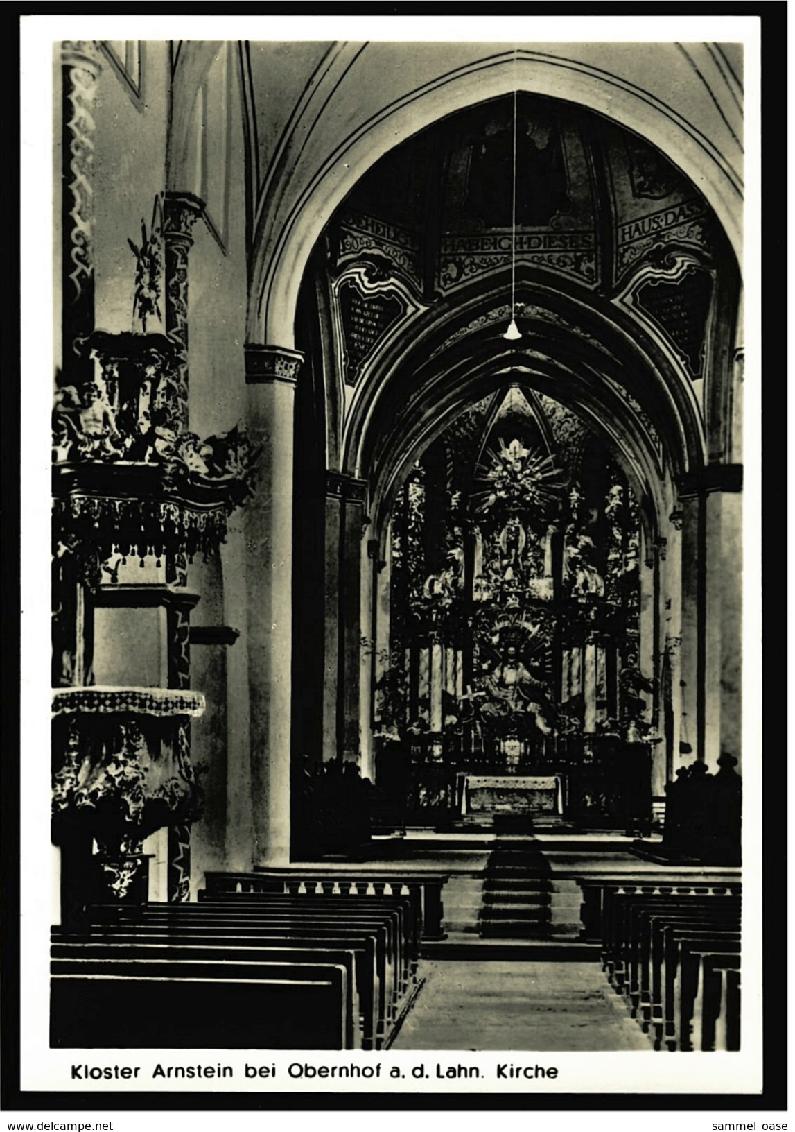 Arnstein B. Obernhof  -  Kloster Abteikirche  -  Herz Jesu Hochaltar   -  Ansichtskarte Ca.1955    (6962) - Nassau