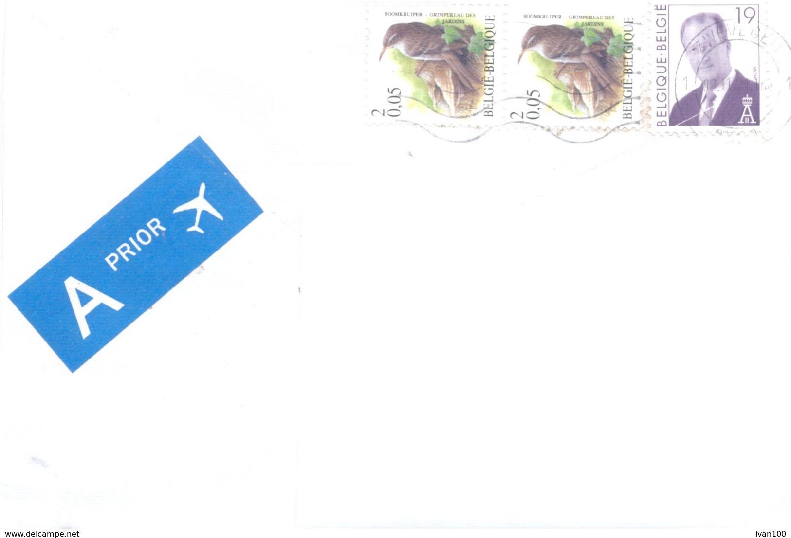 2001. Belgium, The Letter Sent By Ordinary Post To Moldova - Lettres & Documents