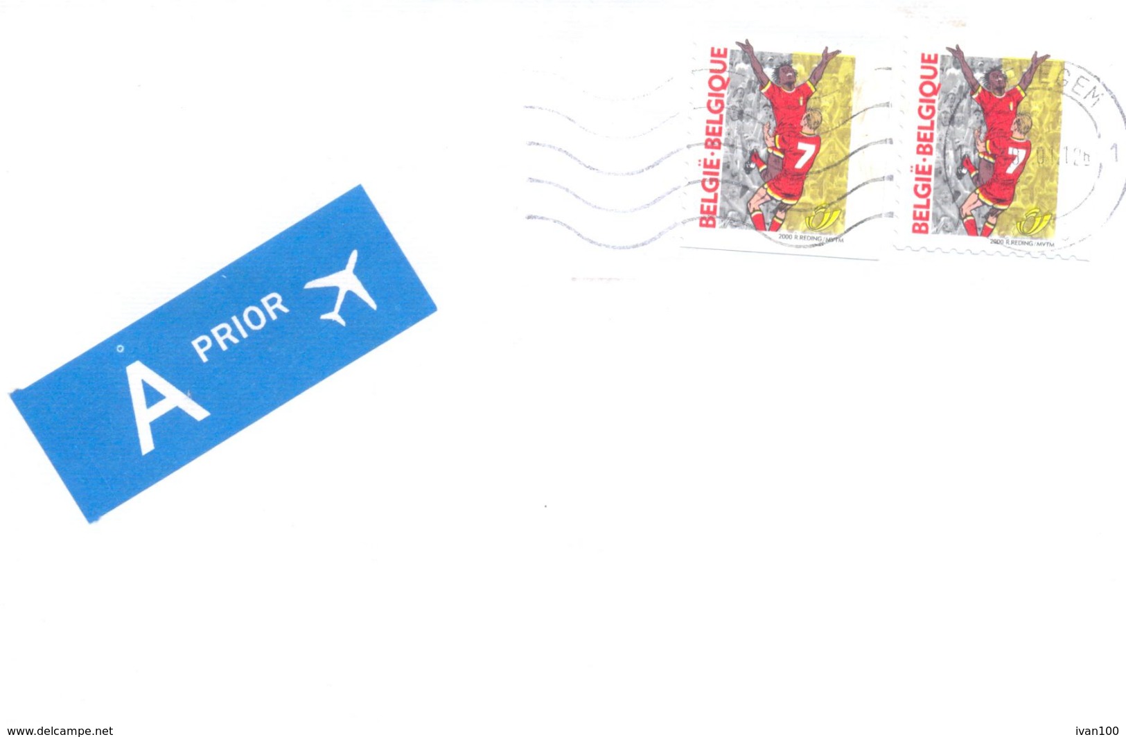 2001. Belgium, The Letter Sent By Ordinary Post To Moldova - Briefe U. Dokumente