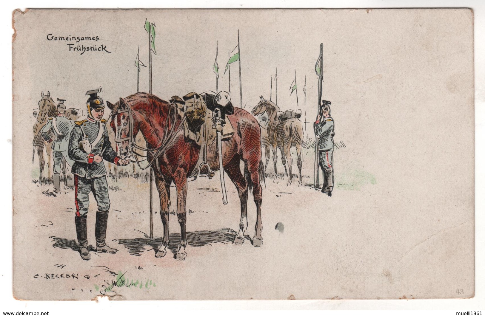 Nr. 8484,  Feldpost, Pferd Und Reiter - Guerre 1914-18