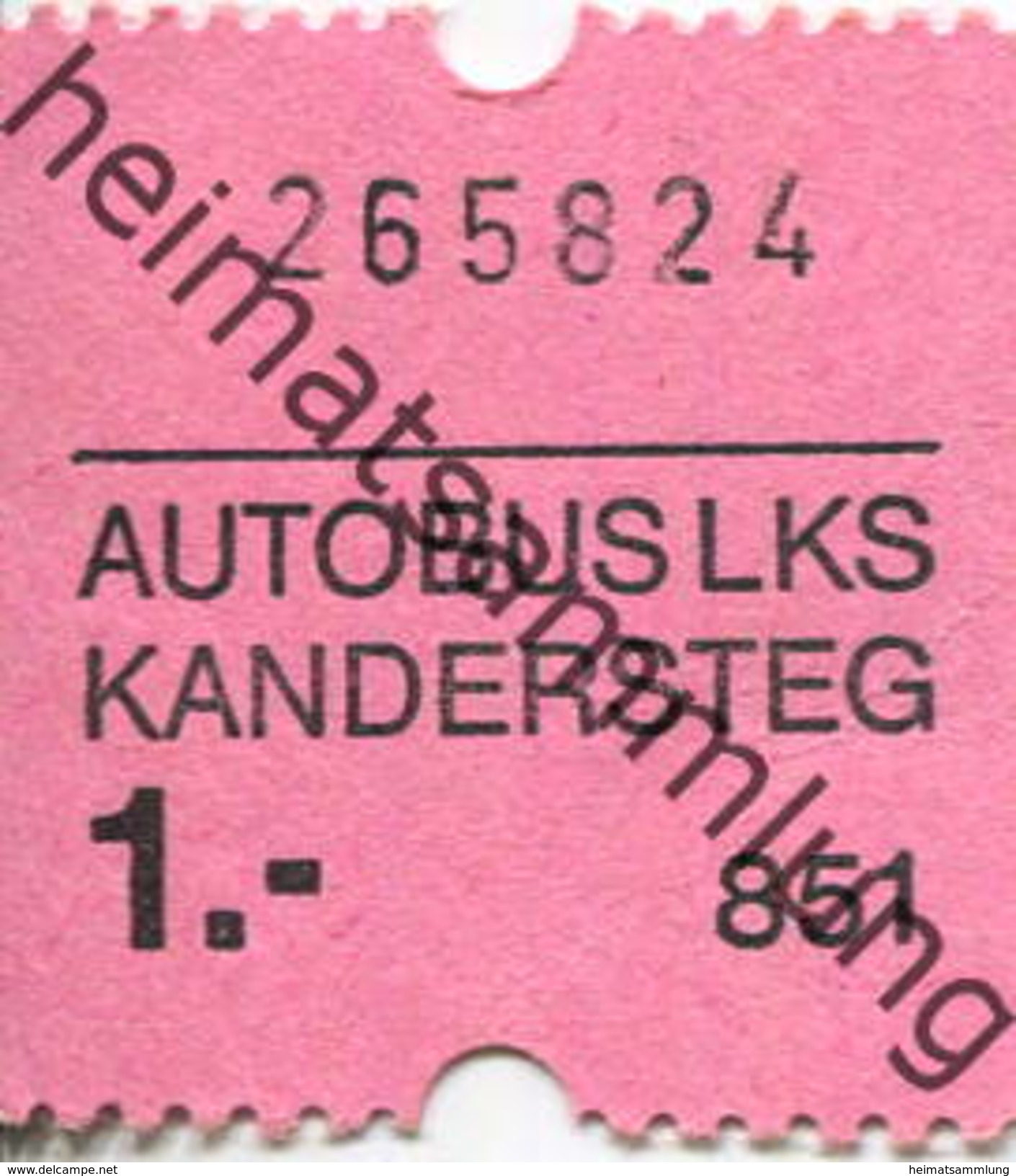Schweiz - Autobus LKS Kandersteg - Fahrschein 1.- - Europe