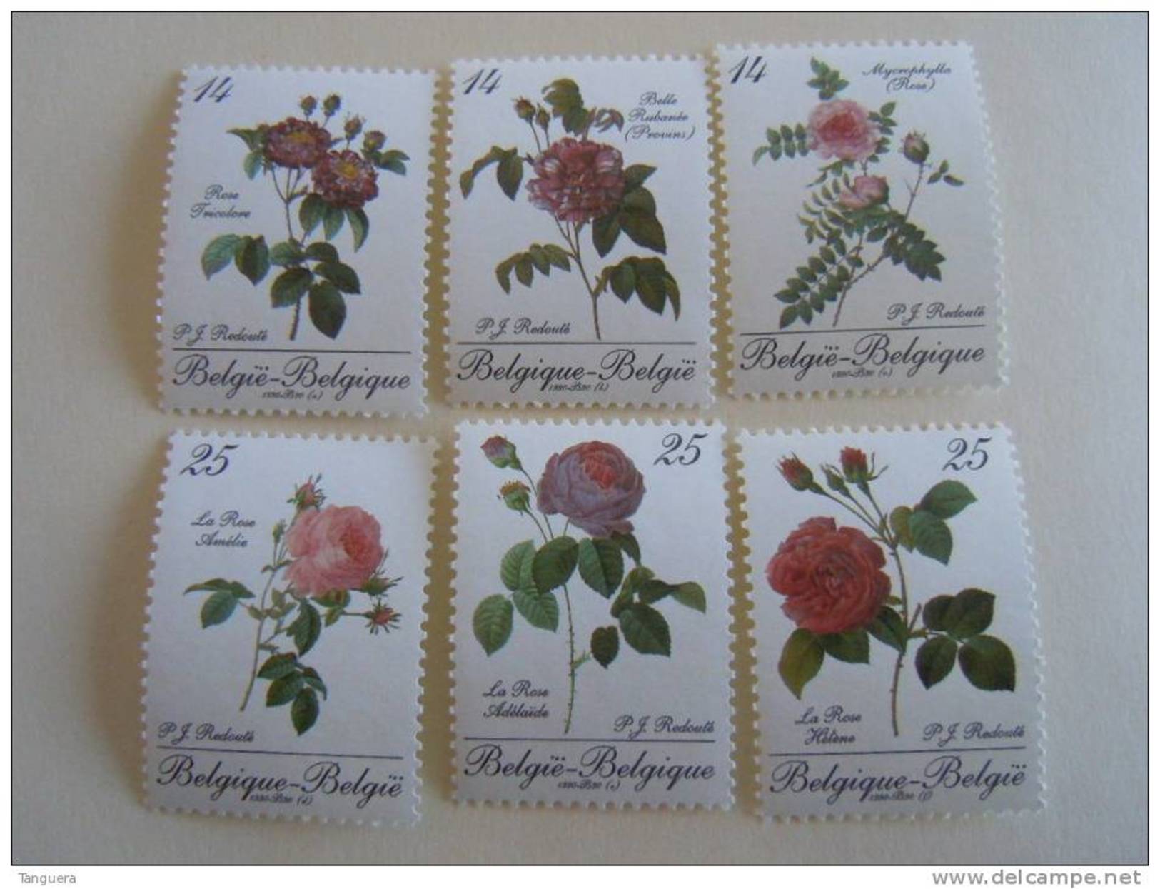 België Belgique 1990 Belgica ´90 Roses De Redouté Rozen 2370-2375 MNH ** - Ongebruikt