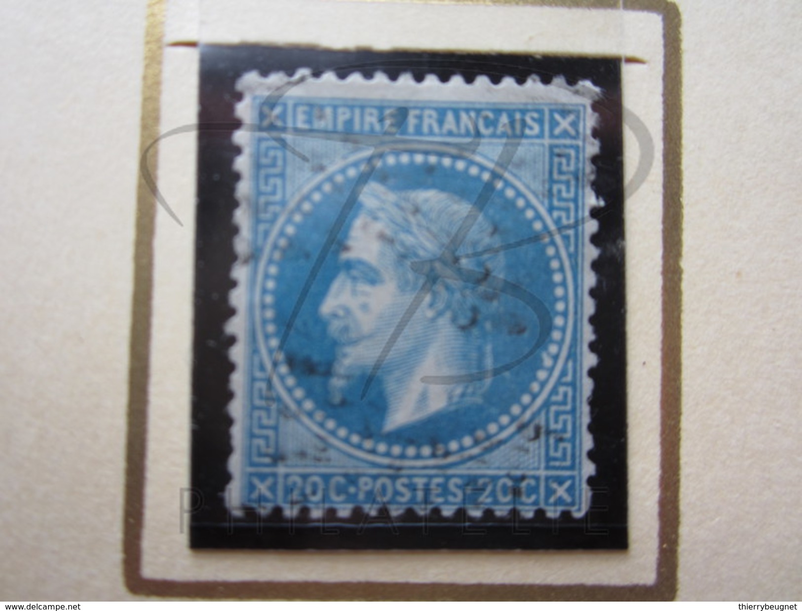 VEND BEAU TIMBRE DE FRANCE N° 29B , BLEU FONCE !!!! - 1863-1870 Napoléon III Lauré