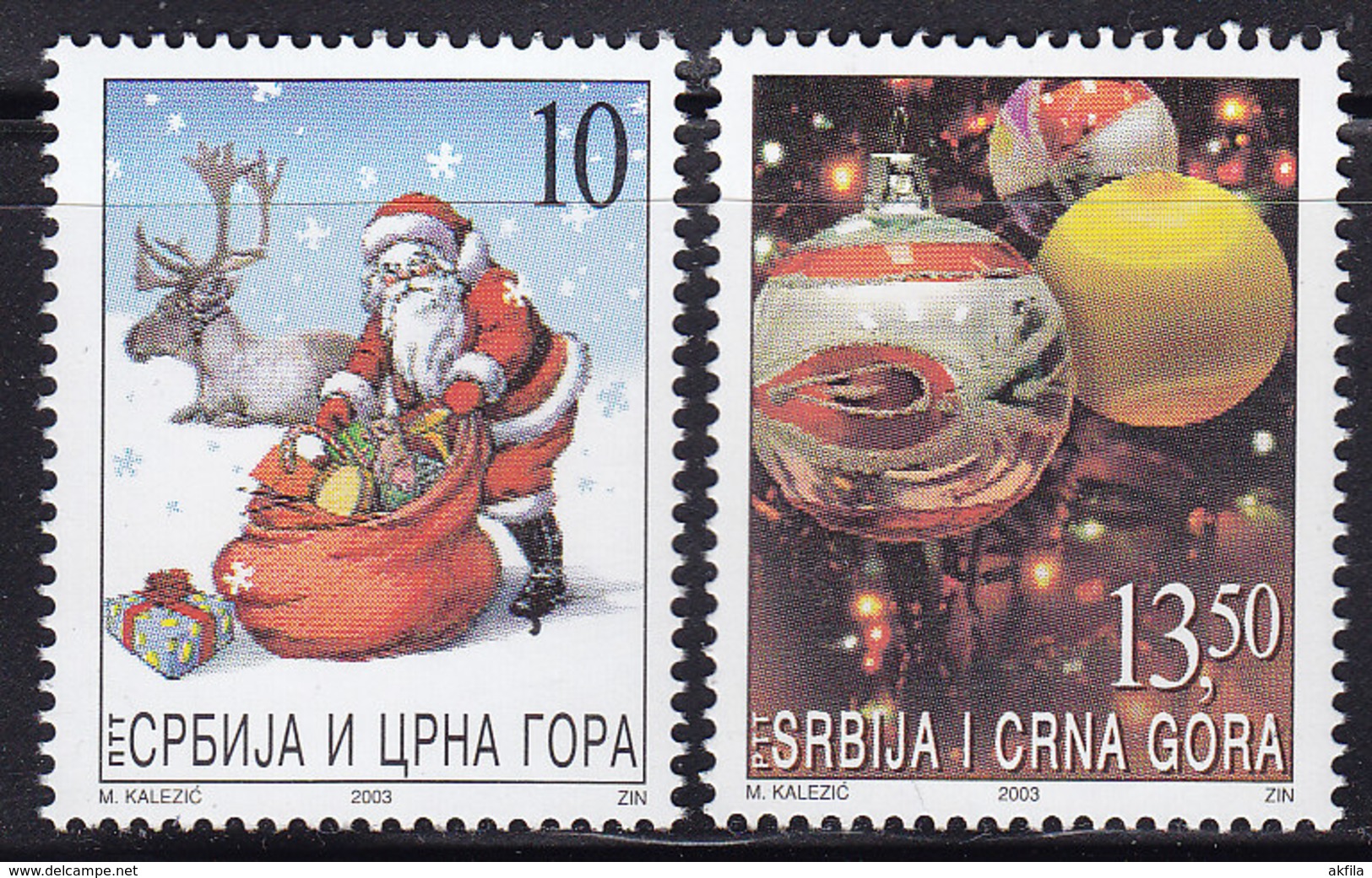 Serbia And Montenegro (Yugoslavia) 2003 Definitive - New Year, MNH (**) Michel 3156-3157 - Unused Stamps