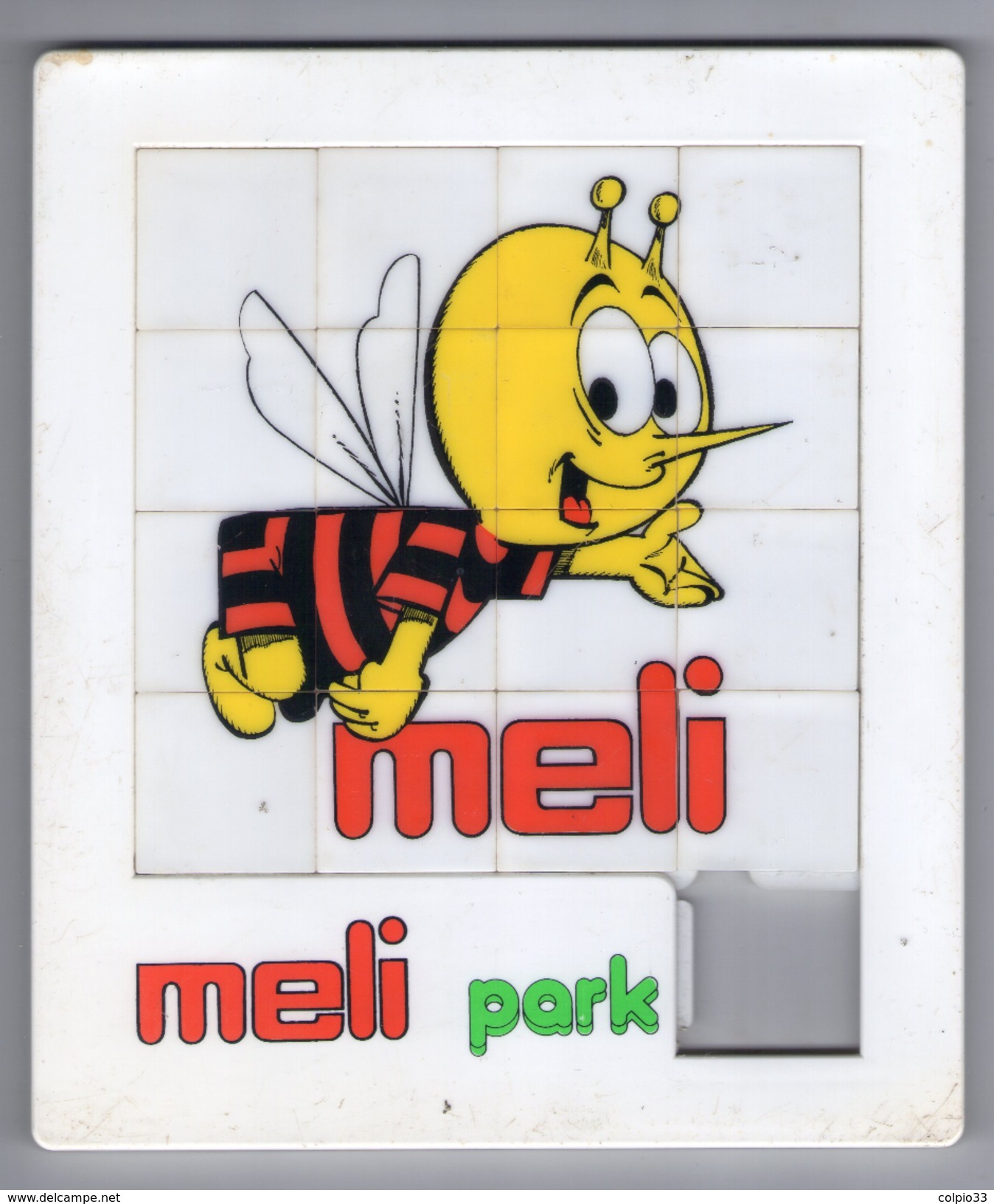 . BELGIQUE . ADINKERKE. DE PANNE.  TAQUIN .  PUZZLE  A  COULISSER . MELI-PARK . ABEILLE . 17cm X 20cm . POID  150 Gr - Casse-têtes