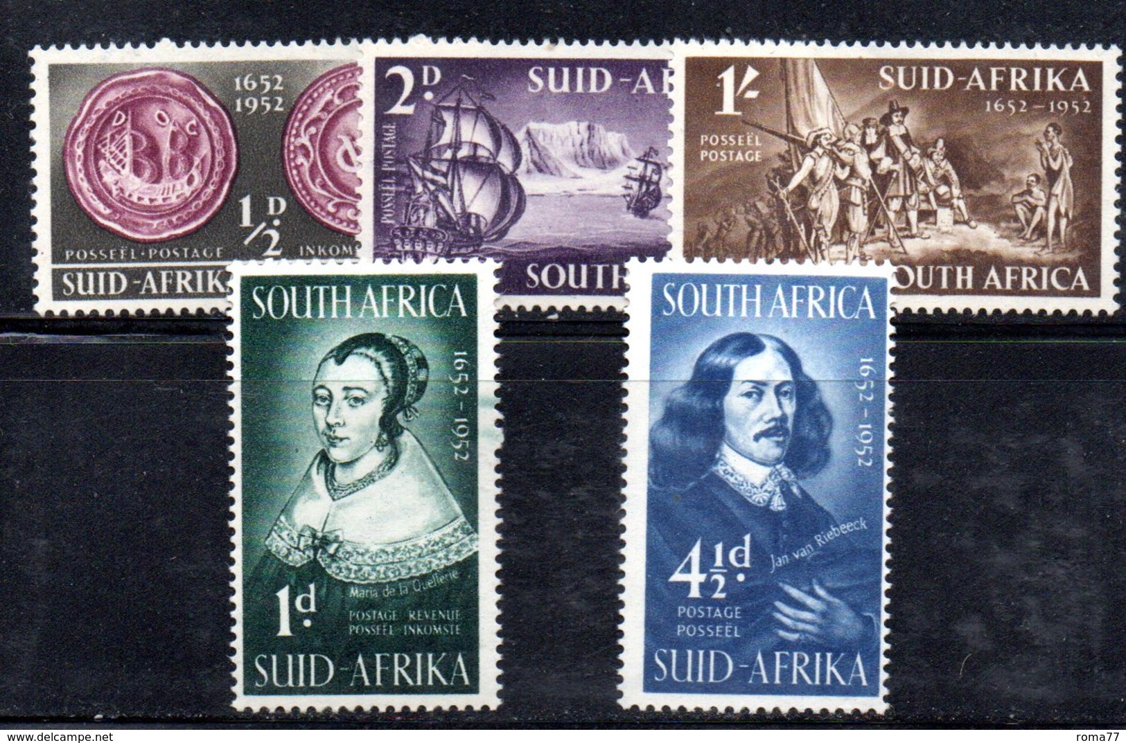 R539 - SUD AFRICA 1952 ,   Yvert Serie N. 186/190    *** - Nuovi