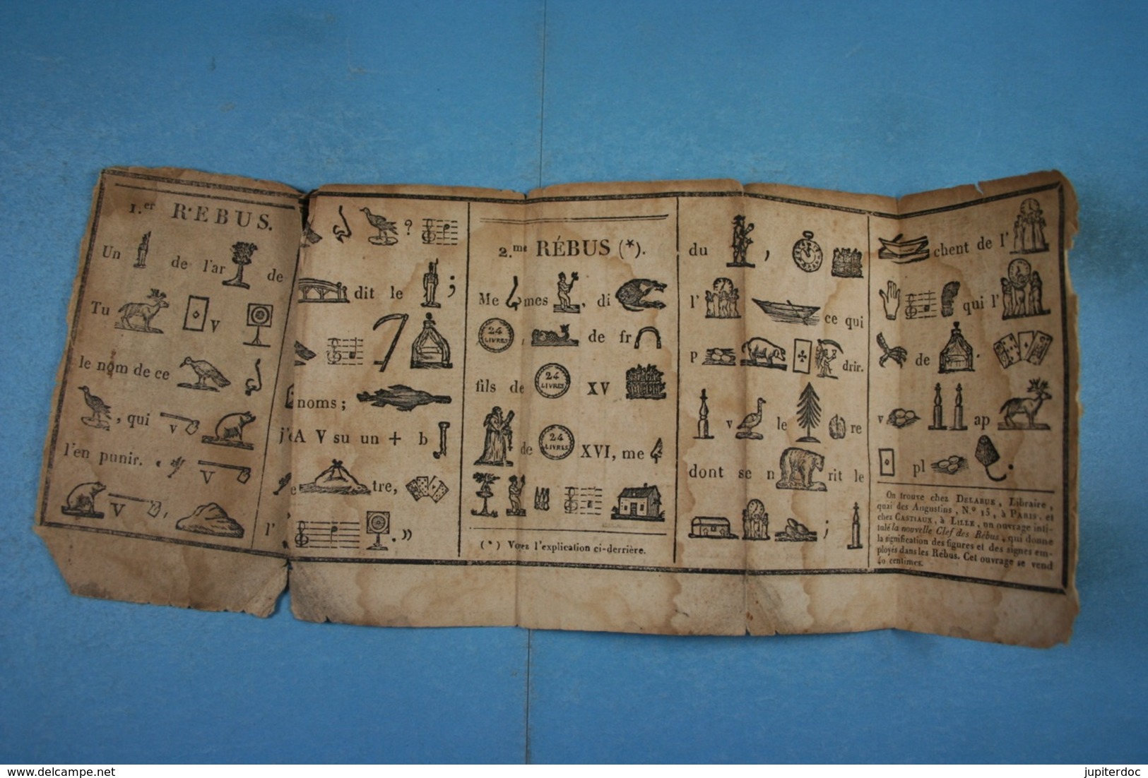 Le Vrai Double Matthieu Laensberg ou le Bon Astrologue pour 1827 Avec feuillet de rébus Edit. Castiaux Lille