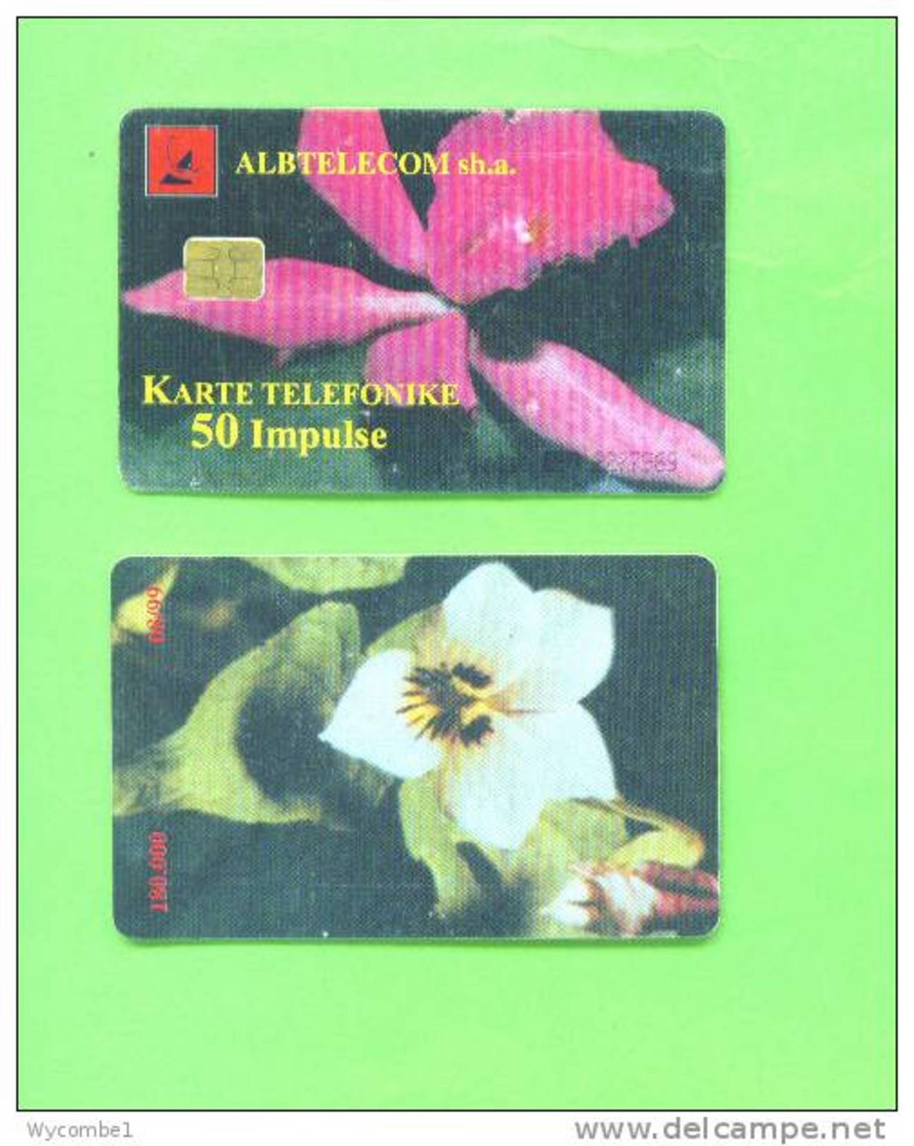 ALBANIA - Chip Phonecard/Flowers 50 Units* - Albania