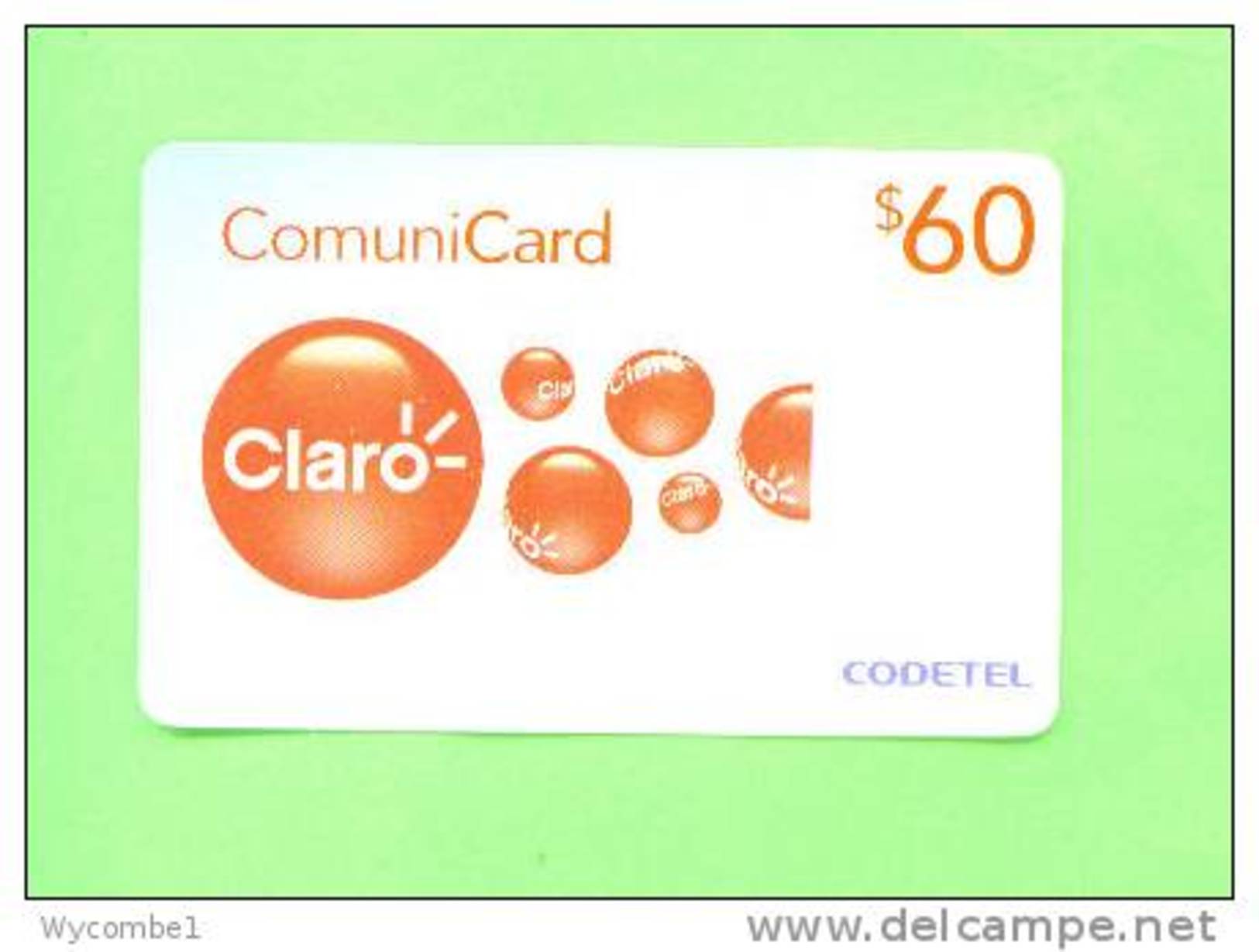 DOMINICAN REPUBLIC - Remote Phonecard/Claro RD$60 - Dominik. Republik