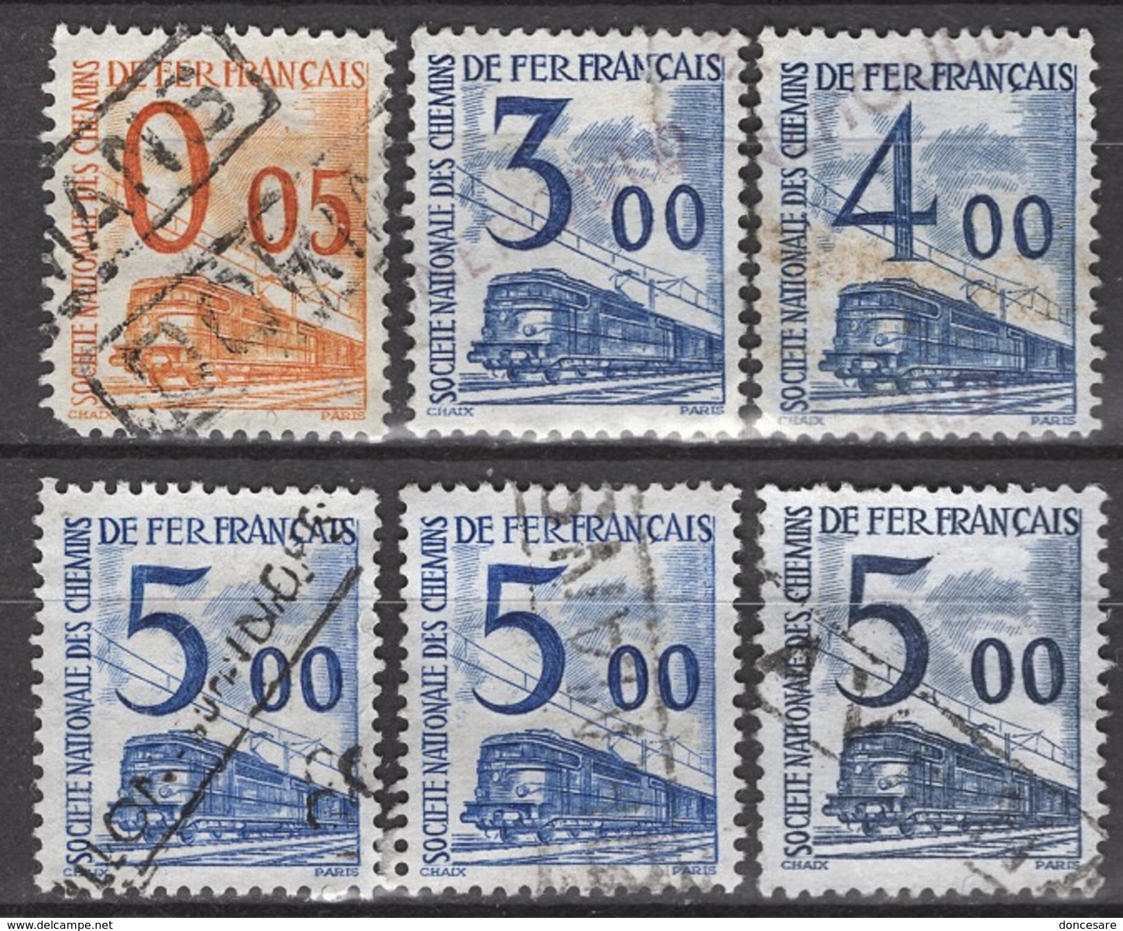 FRANCE PETIT COLIS 1960 - LOT - Y.T. N° 31 / 43 / 44 / 45 X 3  - OBLITERES / - Oblitérés