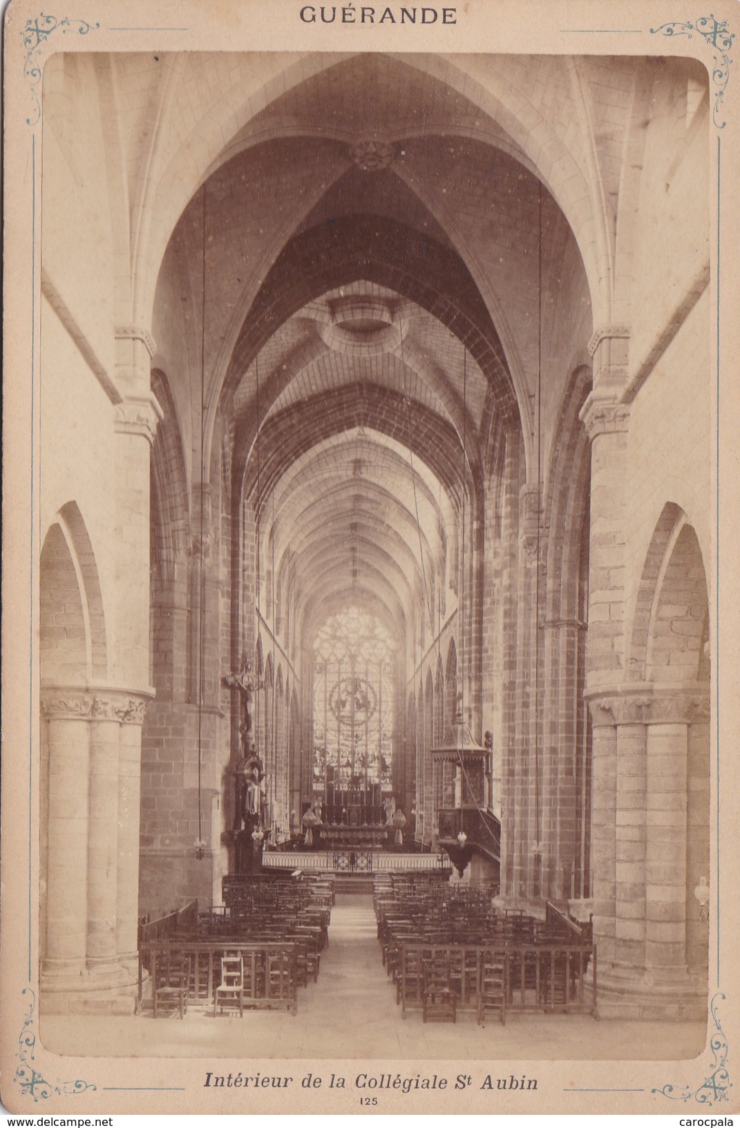 Vers 1900 Photo GUERANDE / INTERIEUR DE LA COLLEGIALE ST AUBIN - Guérande