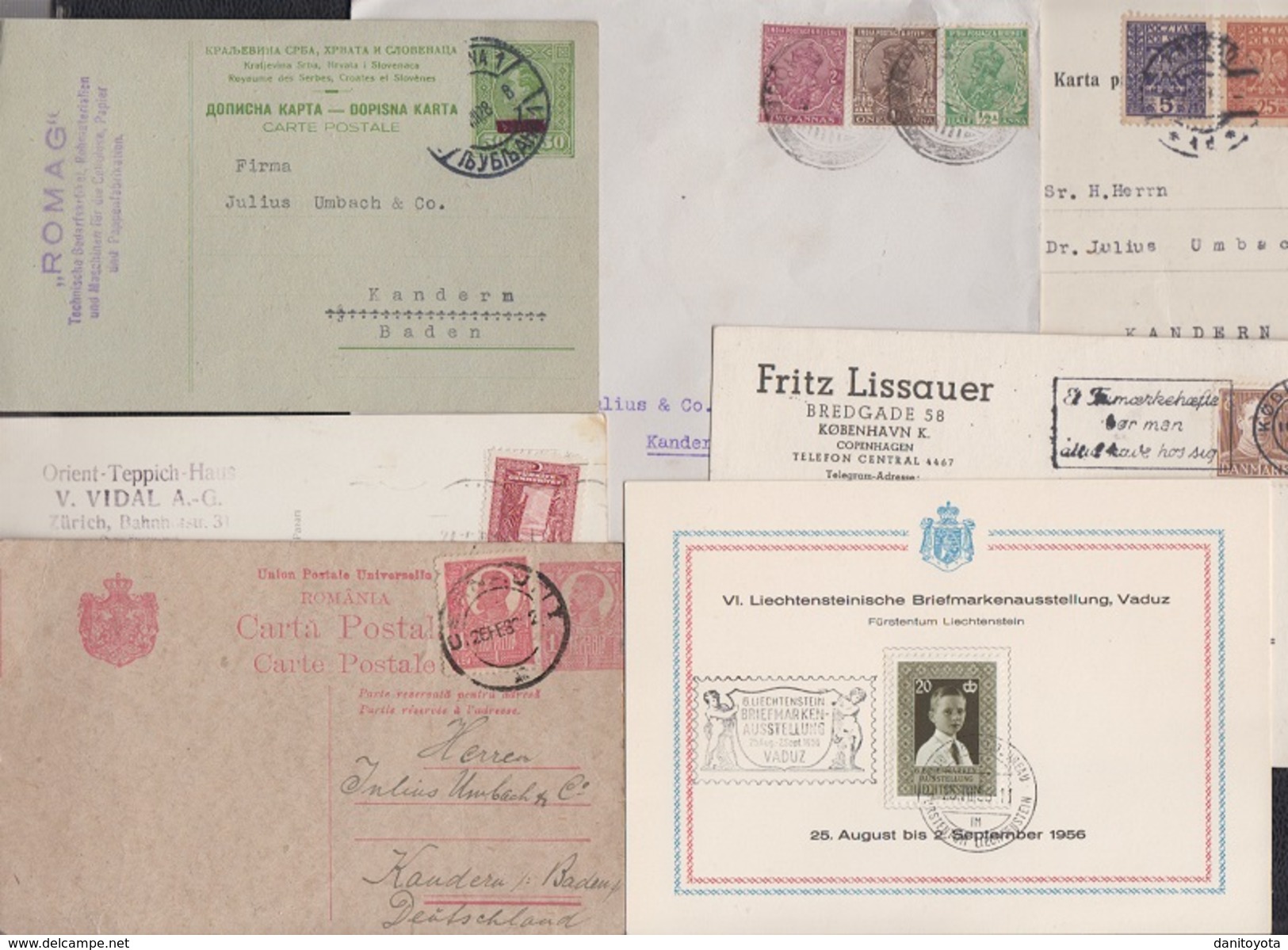 HISTORIA POSTAL   LOTE DE 15 CARTAS DIFERENTES PAISES. - Andere-Europa