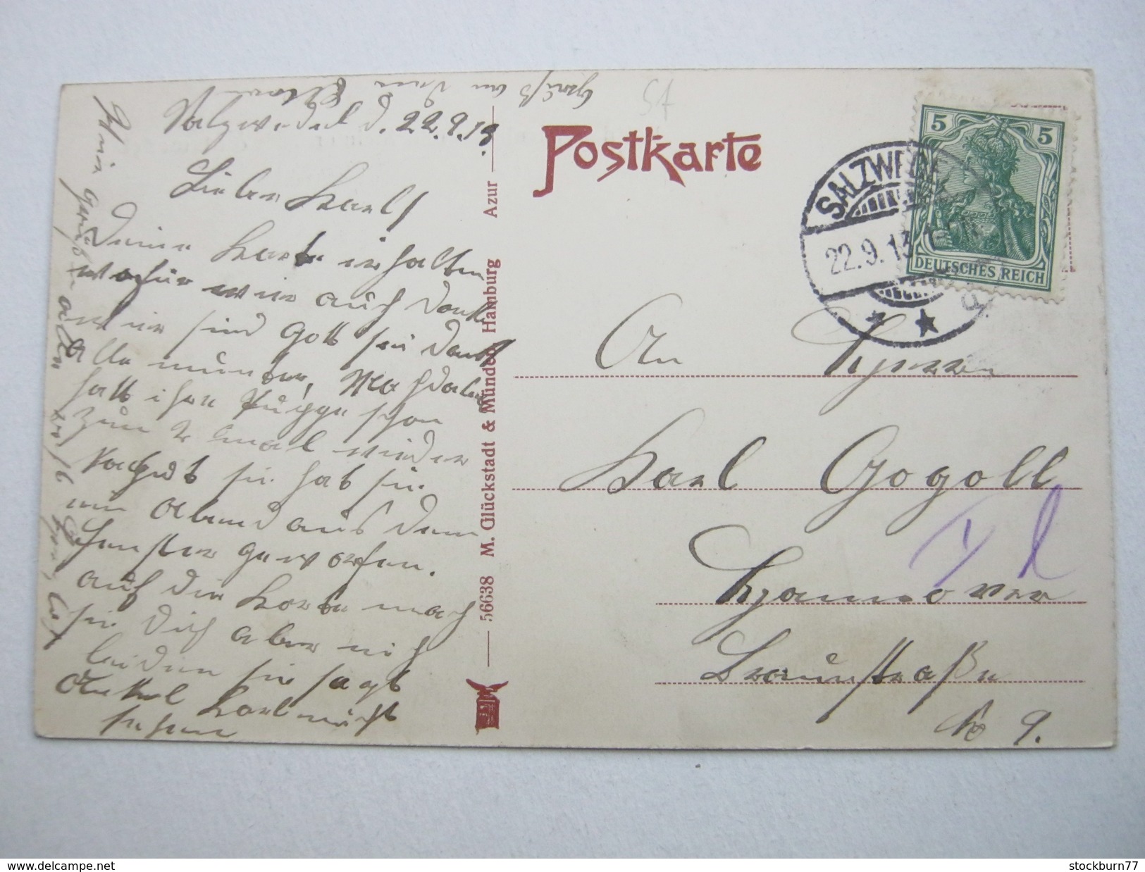 SALZWEDEL   1913   , Schöne Karte   Verschickt  ,   2  Scans - Salzwedel