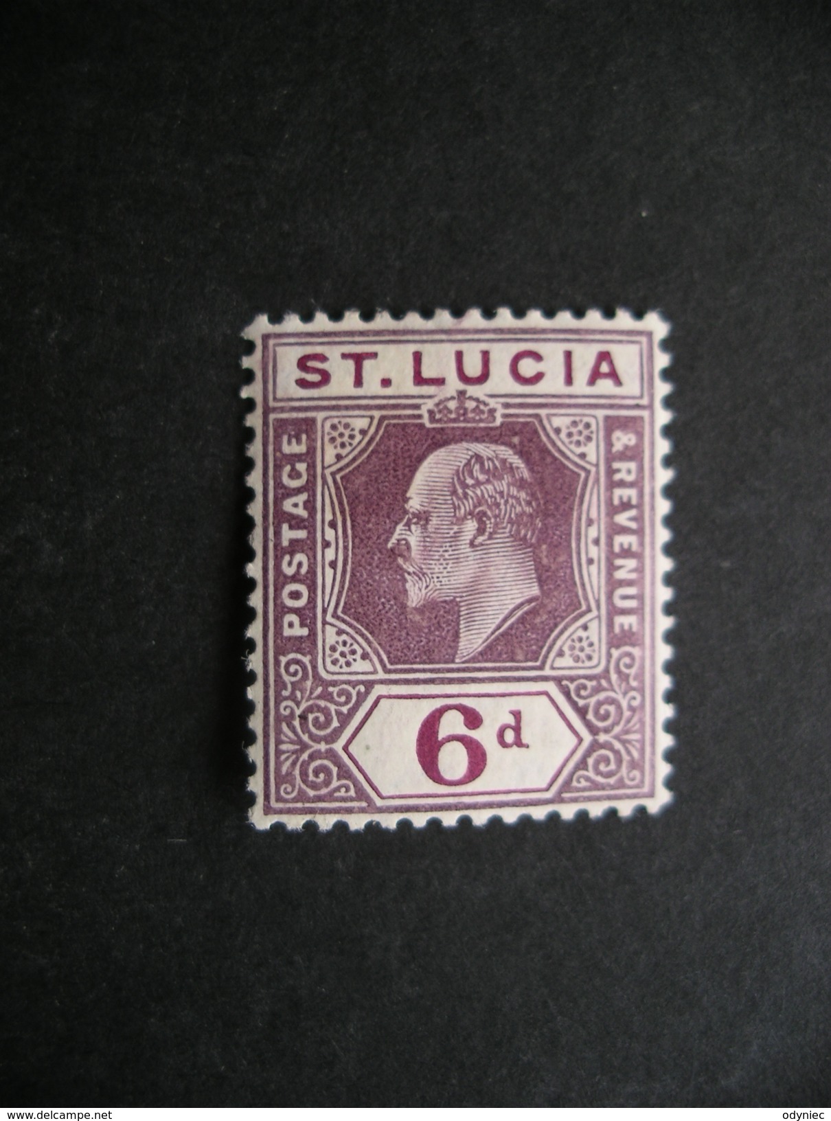 St.LUCIA King Edward VII 6p 1907 MH - Ste Lucie (...-1978)