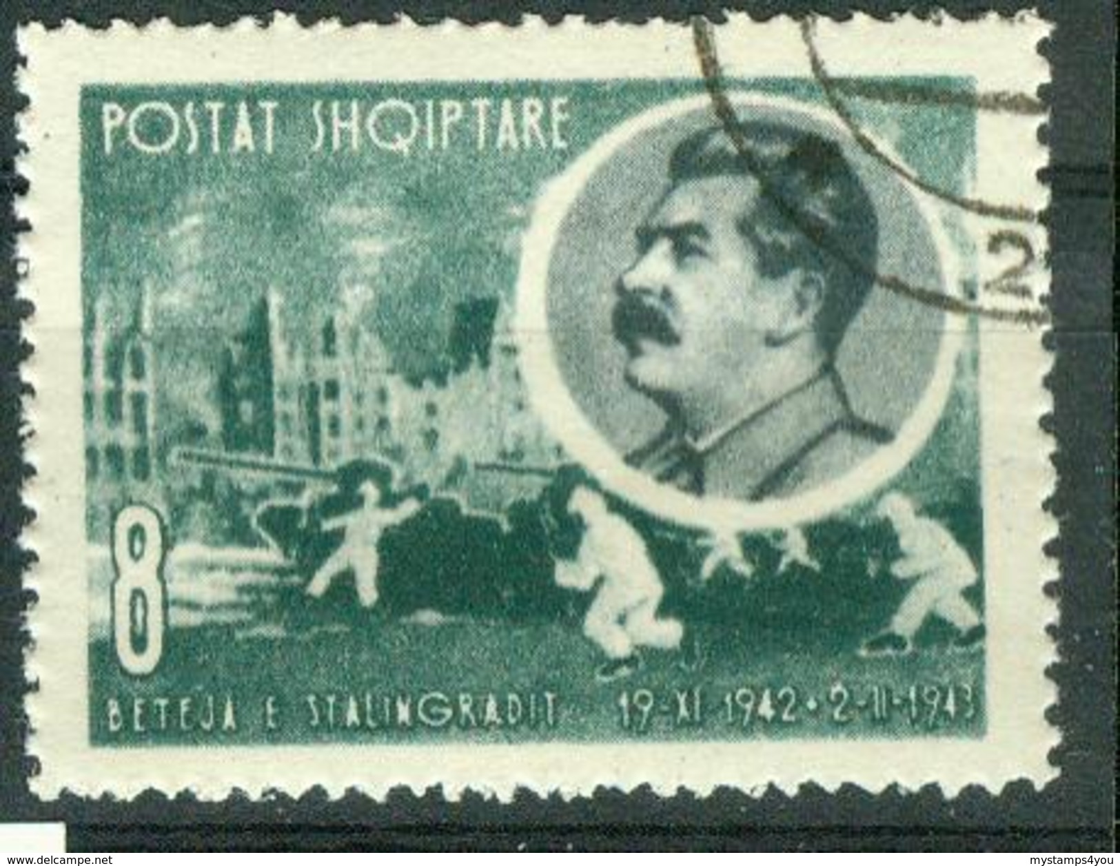 BM Albanien 1963 | MiNr 725 | Used | Schlacht Von Stalingrad, Stalin - Albanie