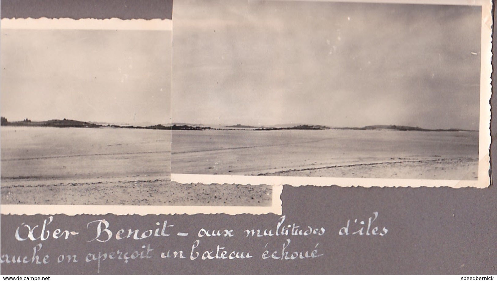 GW -page Recto-verso Album Ete 1949 -voyage En Bretagne - Aber Benoit Kerlouan - Greve Lilia Brignogan - Lieux