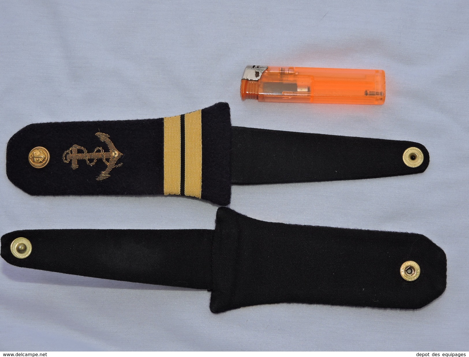 EPAULETTES MARINE grade ENSEIGNE DE VAISSEAU 1° CLASSE - WW2 + INDO + ALGERIE ++++