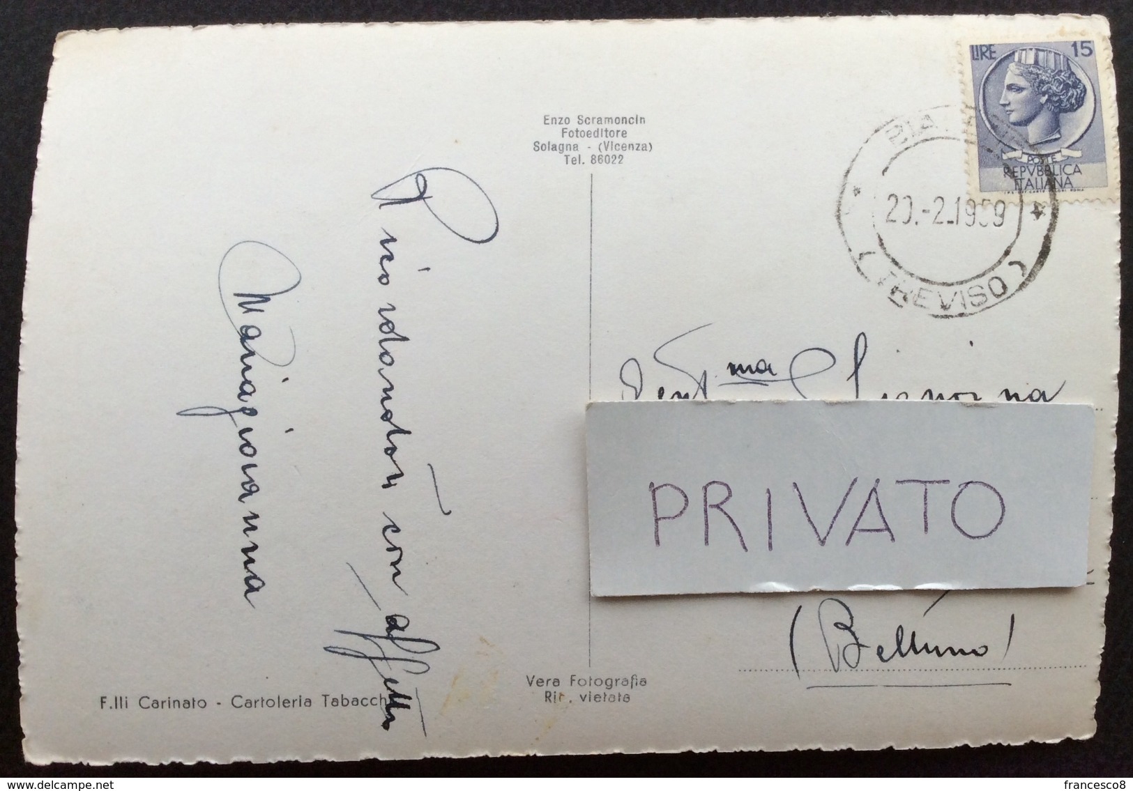 1959 BIADENE ( TREVISO ) PANORAMA - Other & Unclassified