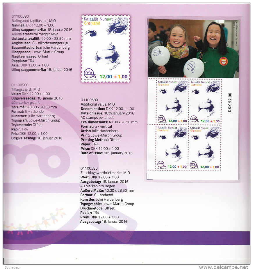 Greenland 2015 National Advocacy For Children's Rights Souvenir Folder - Ungebraucht